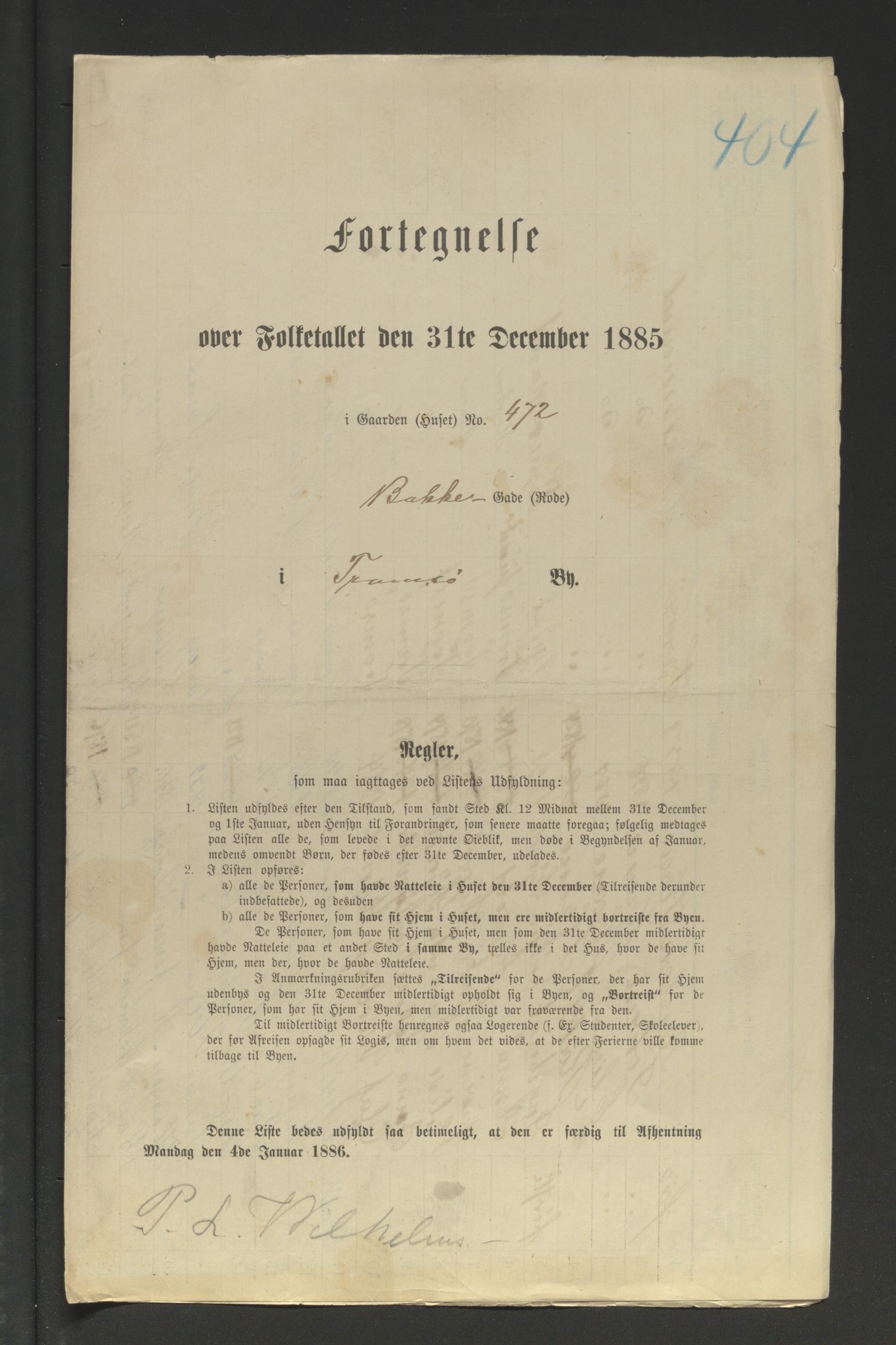 SATØ, 1885 census for 1902 Tromsø, 1885, p. 404a