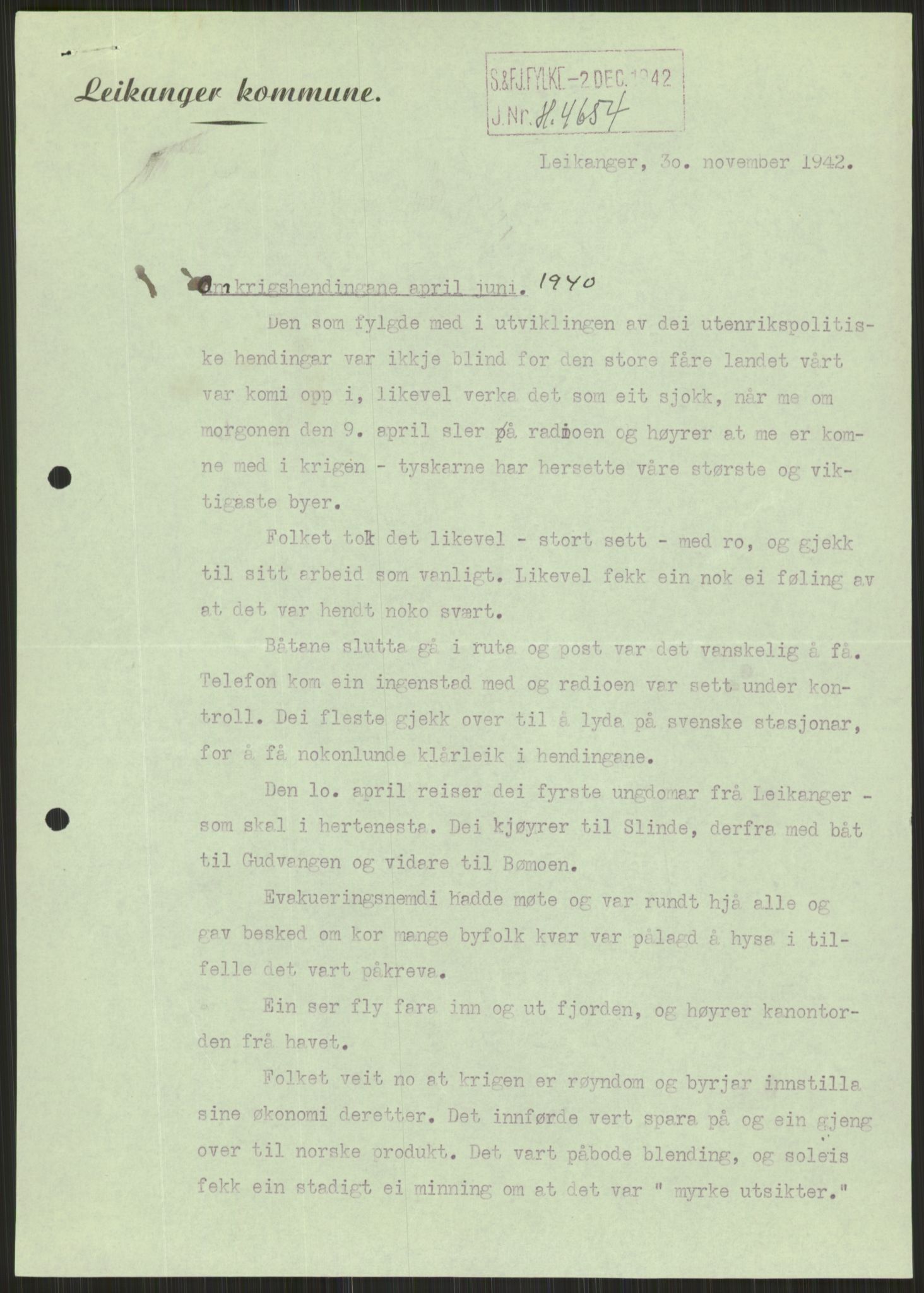 Forsvaret, Forsvarets krigshistoriske avdeling, RA/RAFA-2017/Y/Ya/L0015: II-C-11-31 - Fylkesmenn.  Rapporter om krigsbegivenhetene 1940., 1940, p. 553