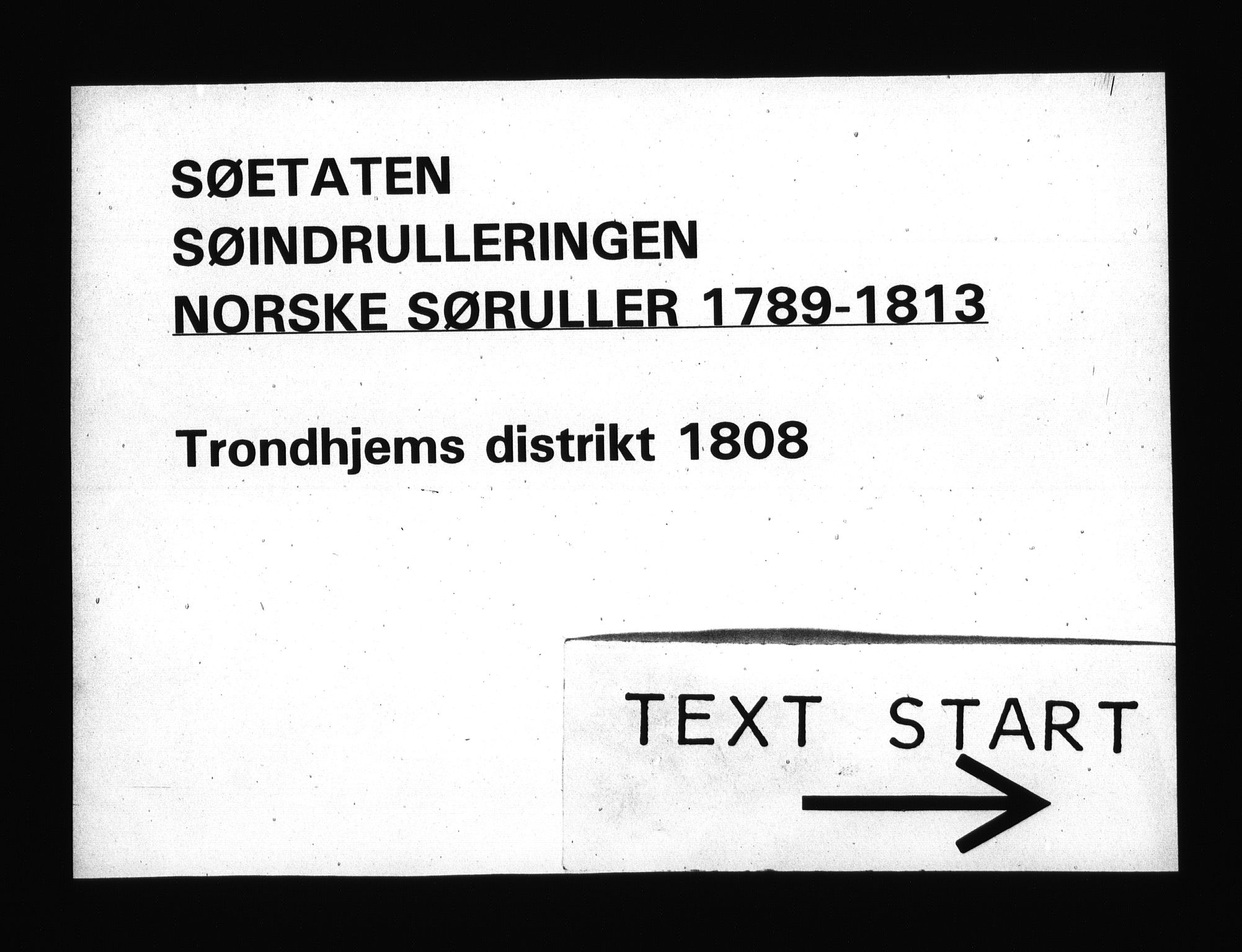 Sjøetaten, RA/EA-3110/F/L0335: Trondheim distrikt, bind 1, 1808