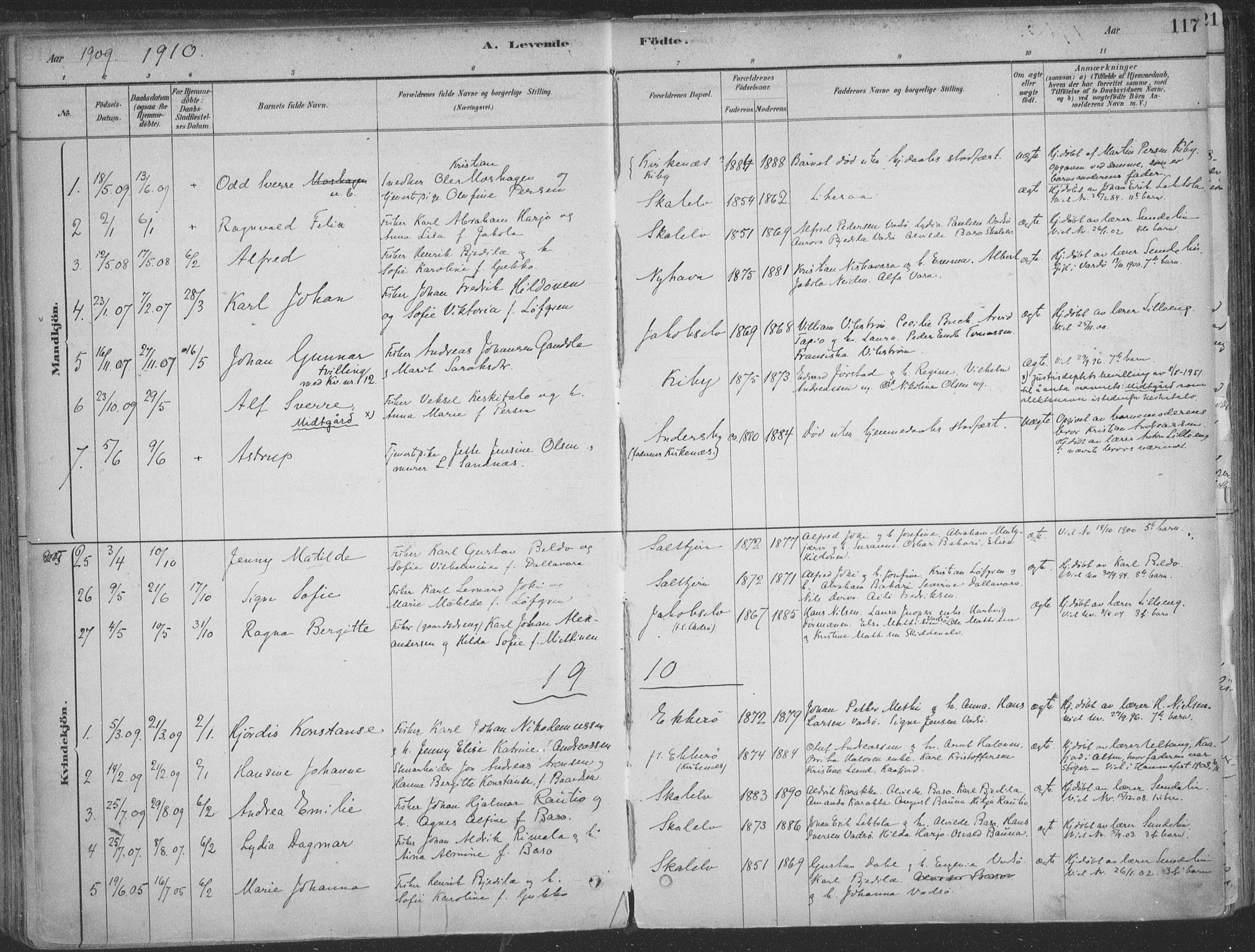 Vadsø sokneprestkontor, SATØ/S-1325/H/Ha/L0009kirke: Parish register (official) no. 9, 1881-1917, p. 117