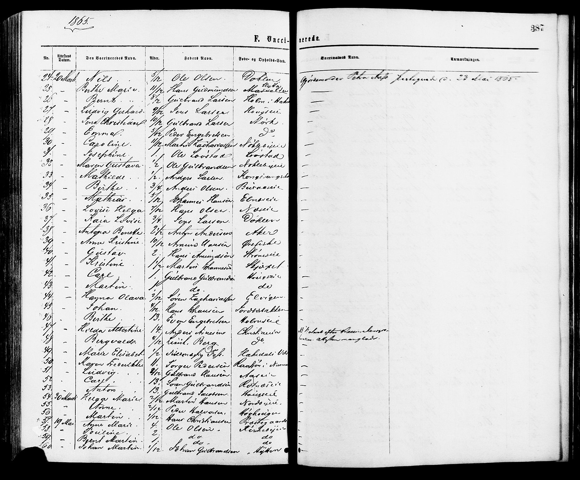 Nittedal prestekontor Kirkebøker, AV/SAO-A-10365a/F/Fa/L0006: Parish register (official) no. I 6, 1863-1878, p. 387