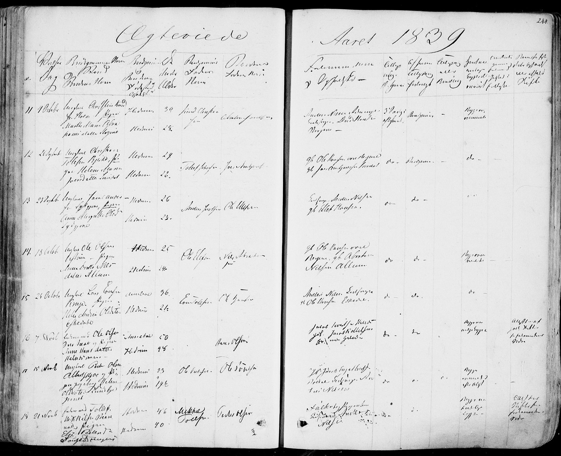 Hedrum kirkebøker, AV/SAKO-A-344/F/Fa/L0005: Parish register (official) no. I 5, 1835-1848, p. 244