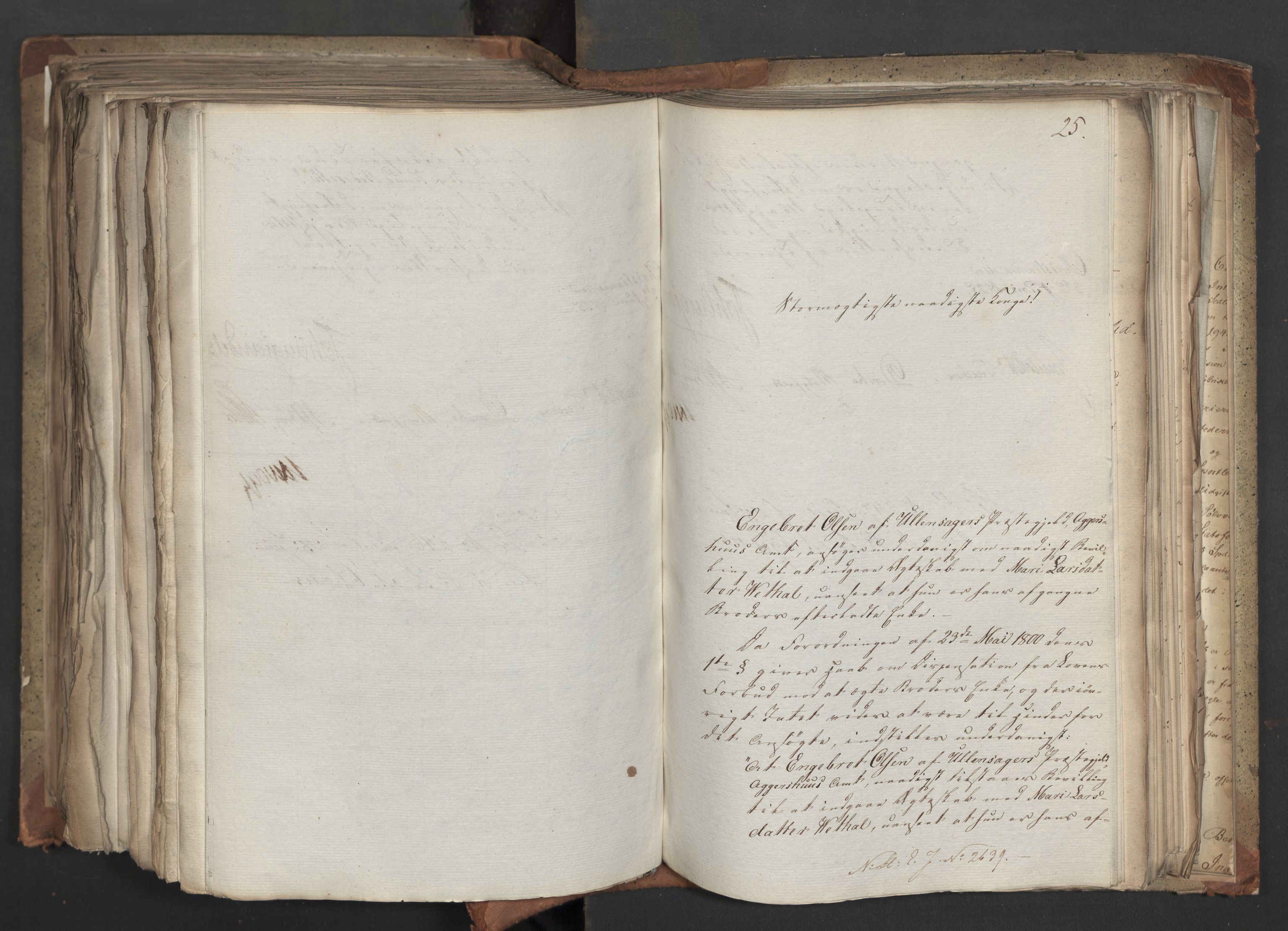 Statsrådsavdelingen i Stockholm, AV/RA-S-1003/D/Da/L0042: Regjeringsinnstillinger nr. 2467-2705, 1825, p. 497