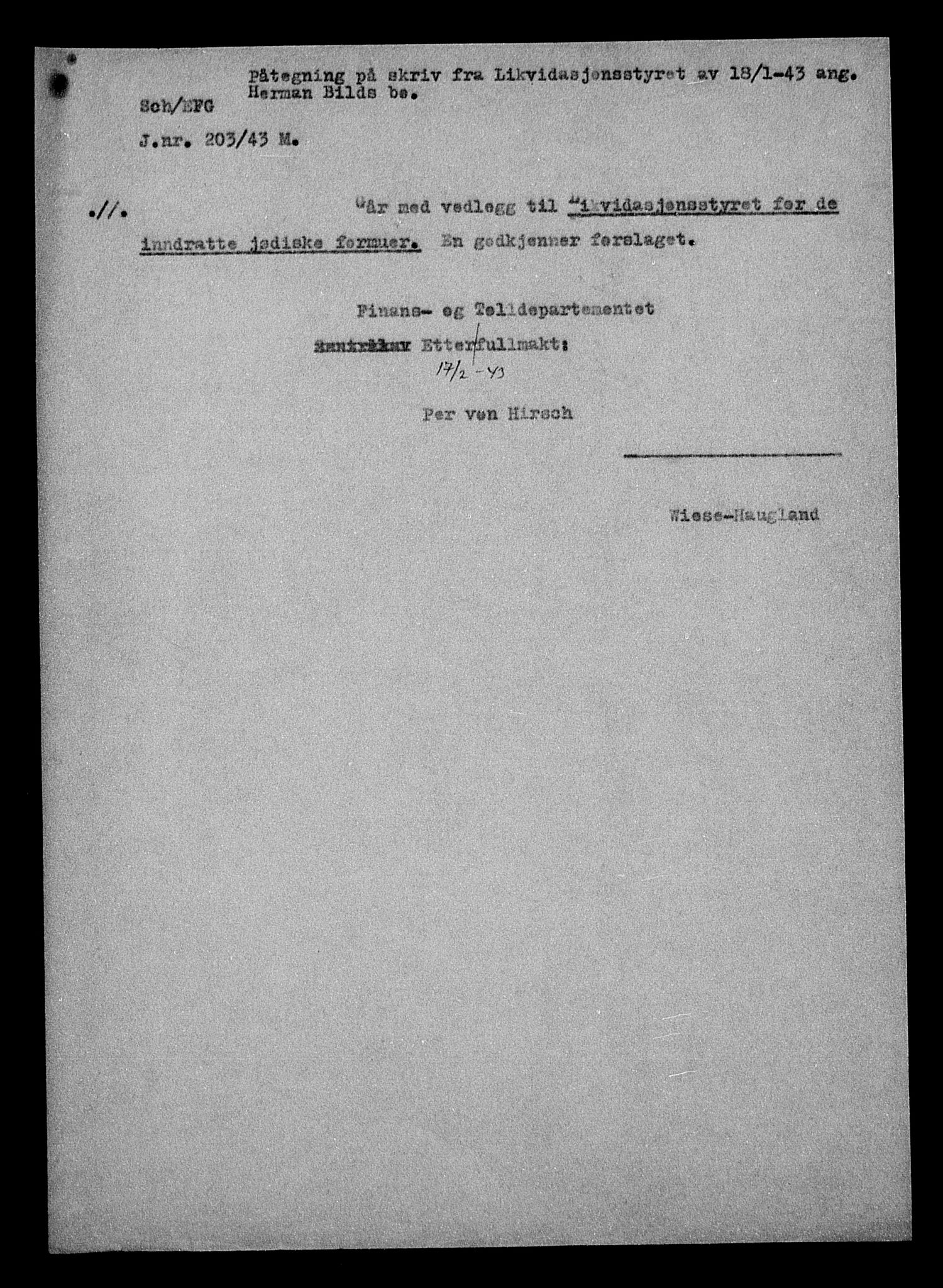 Justisdepartementet, Tilbakeføringskontoret for inndratte formuer, AV/RA-S-1564/H/Hc/Hcc/L0924: --, 1945-1947, p. 375