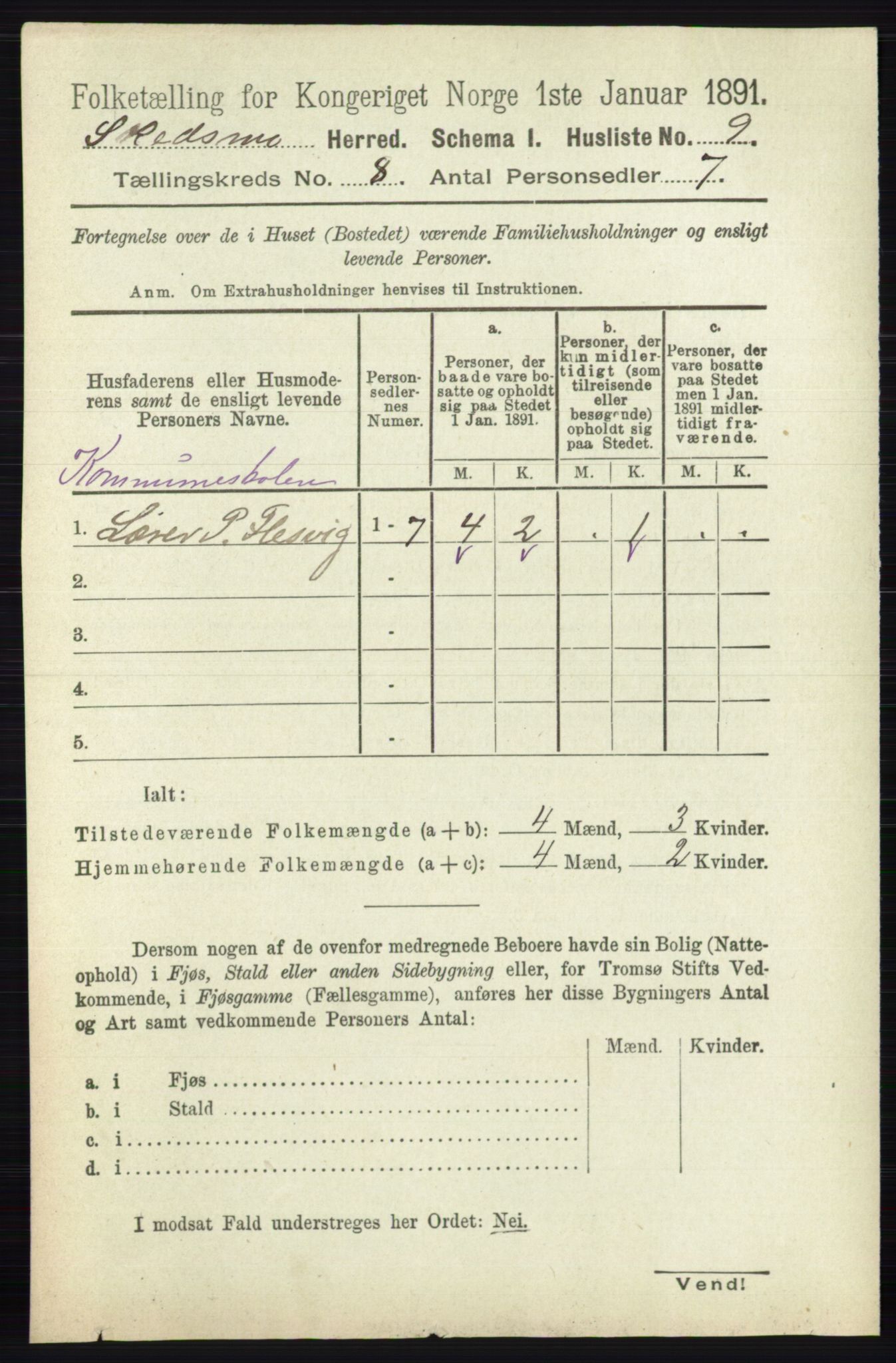 RA, 1891 census for 0231 Skedsmo, 1891, p. 3820
