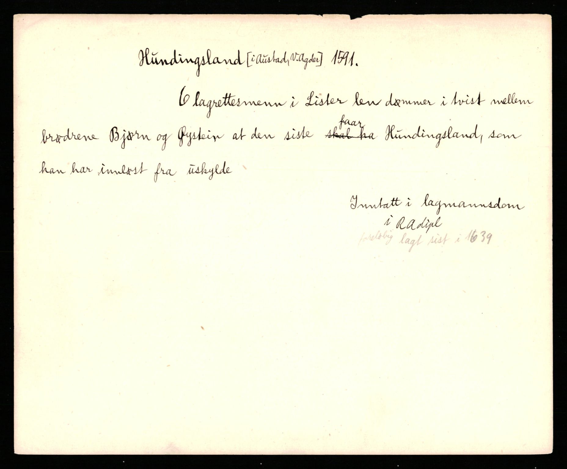 Riksarkivets diplomsamling, AV/RA-EA-5965/F35/F35b/L0003: Riksarkivets diplomer, seddelregister, 1583-1592, p. 619