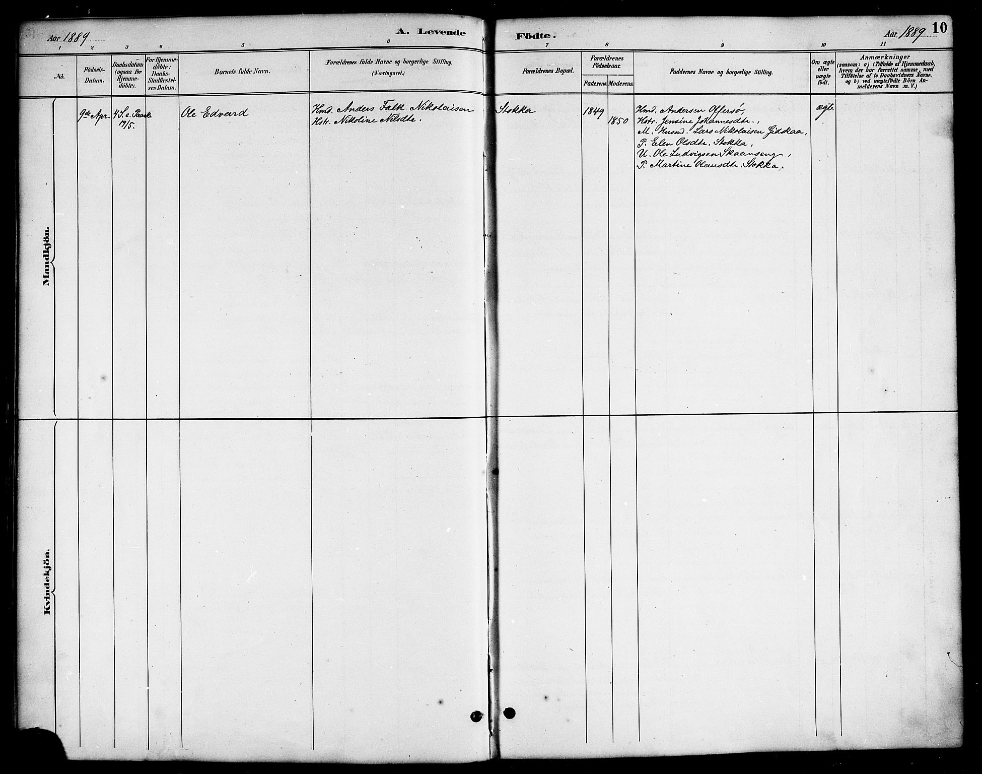 Ministerialprotokoller, klokkerbøker og fødselsregistre - Nordland, AV/SAT-A-1459/819/L0277: Parish register (copy) no. 819C03, 1888-1917, p. 10