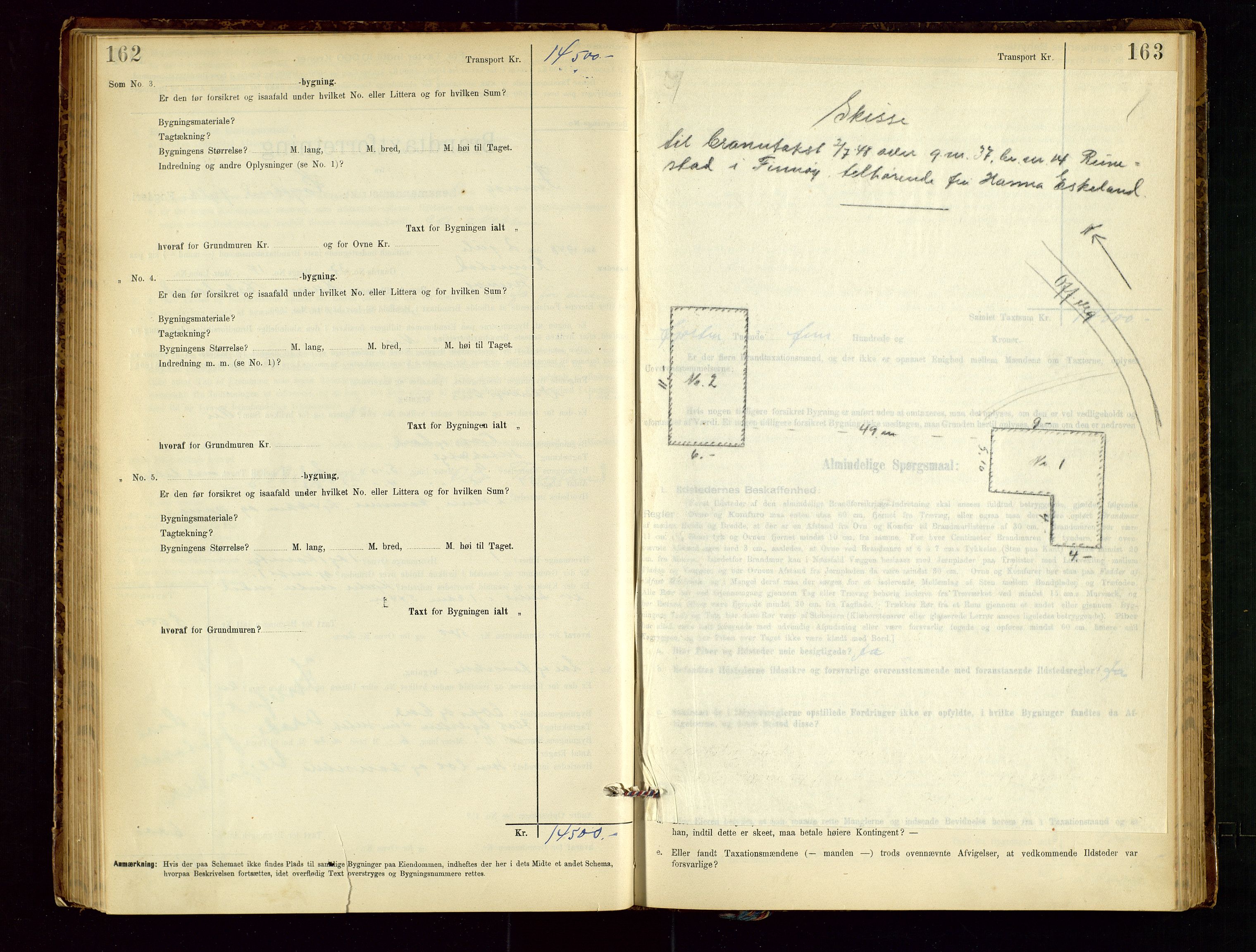 Finnøy lensmannskontor, AV/SAST-A-100442/Goa/L0003: Branntakstprotokoll - skjemaprotokoll, 1896-1954, p. 162-163