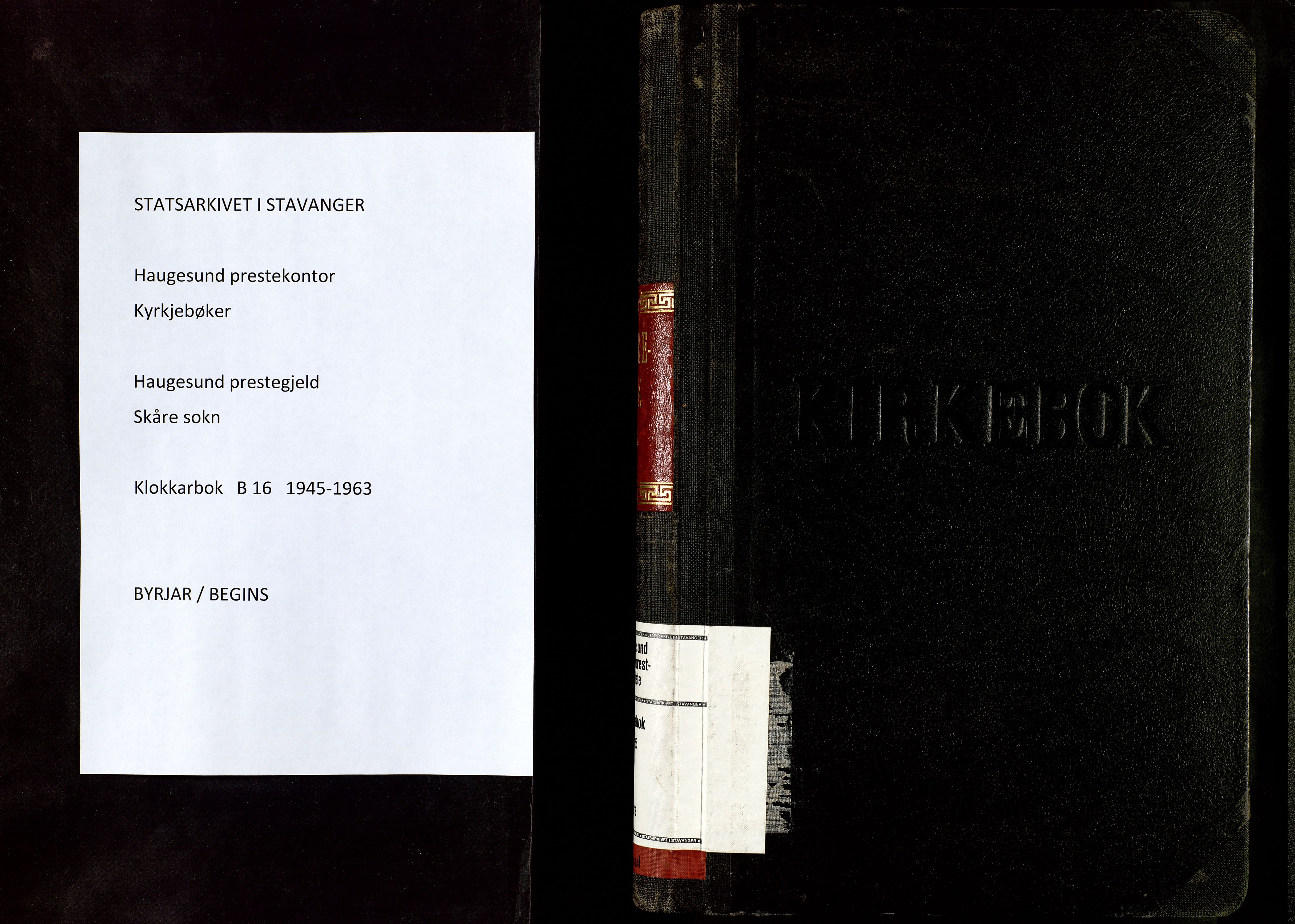 Haugesund sokneprestkontor, SAST/A -101863/H/Ha/Hab/L0016: Parish register (copy) no. B 16, 1945-1963