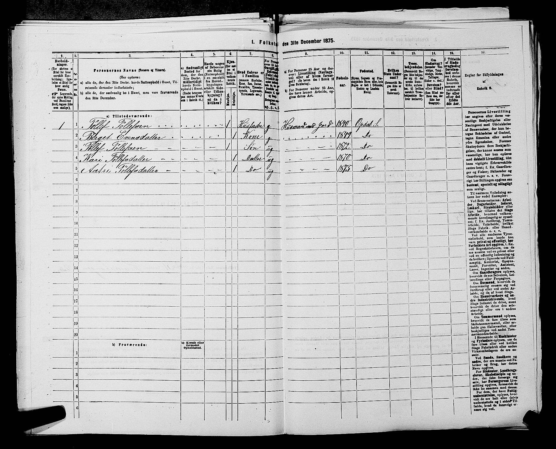 SAKO, 1875 census for 0633P Nore, 1875, p. 417