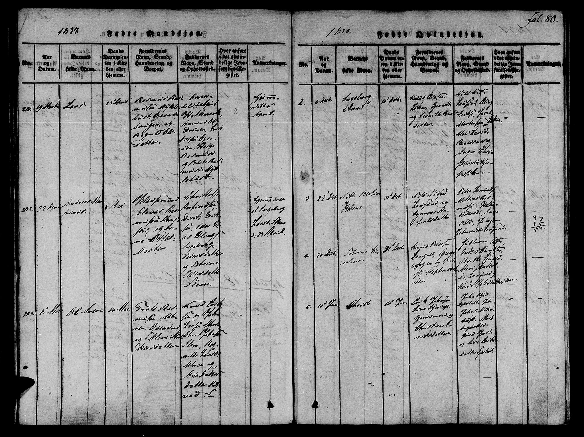 Ministerialprotokoller, klokkerbøker og fødselsregistre - Møre og Romsdal, AV/SAT-A-1454/536/L0495: Parish register (official) no. 536A04, 1818-1847, p. 80