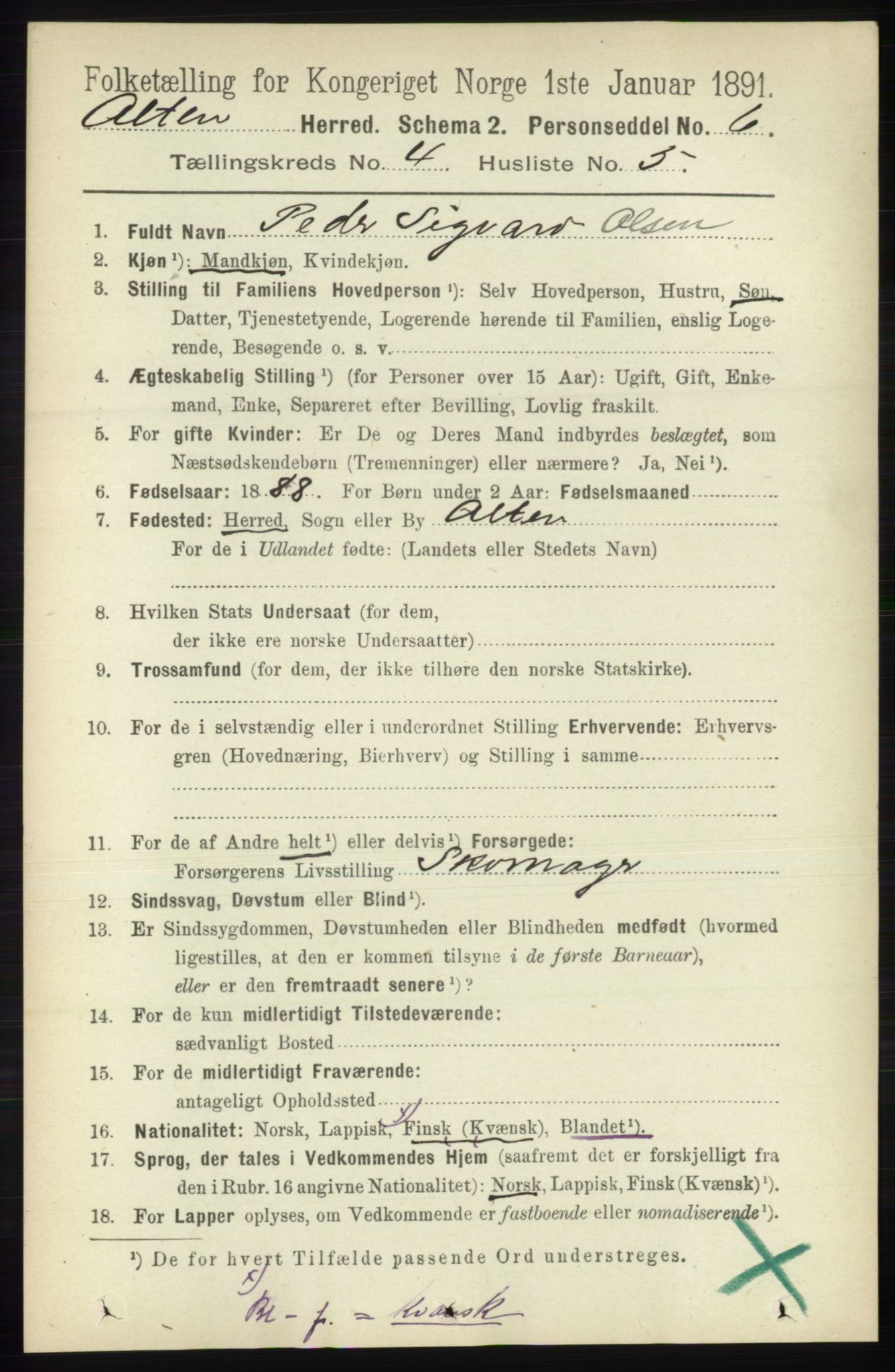 RA, 1891 census for 2012 Alta, 1891, p. 1386