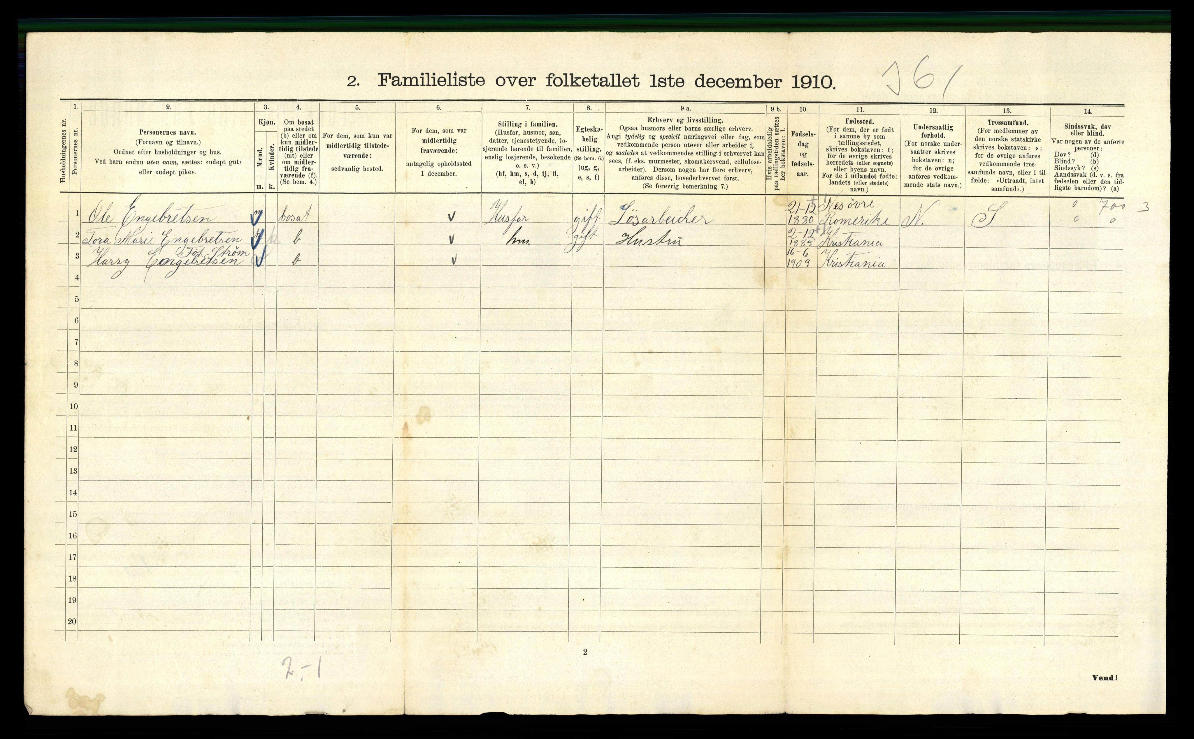 RA, 1910 census for Kristiania, 1910, p. 115918