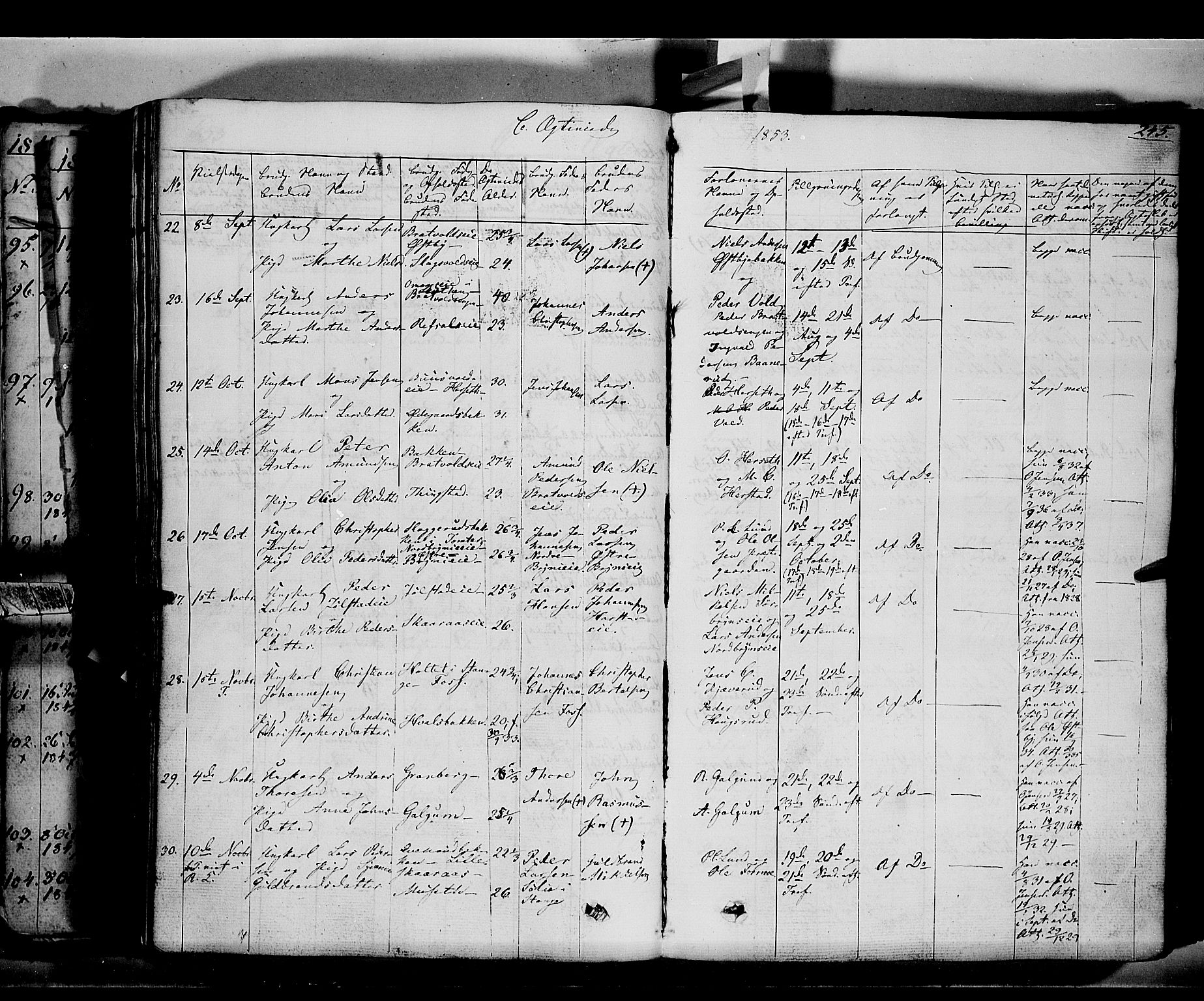 Romedal prestekontor, AV/SAH-PREST-004/K/L0004: Parish register (official) no. 4, 1847-1861, p. 245