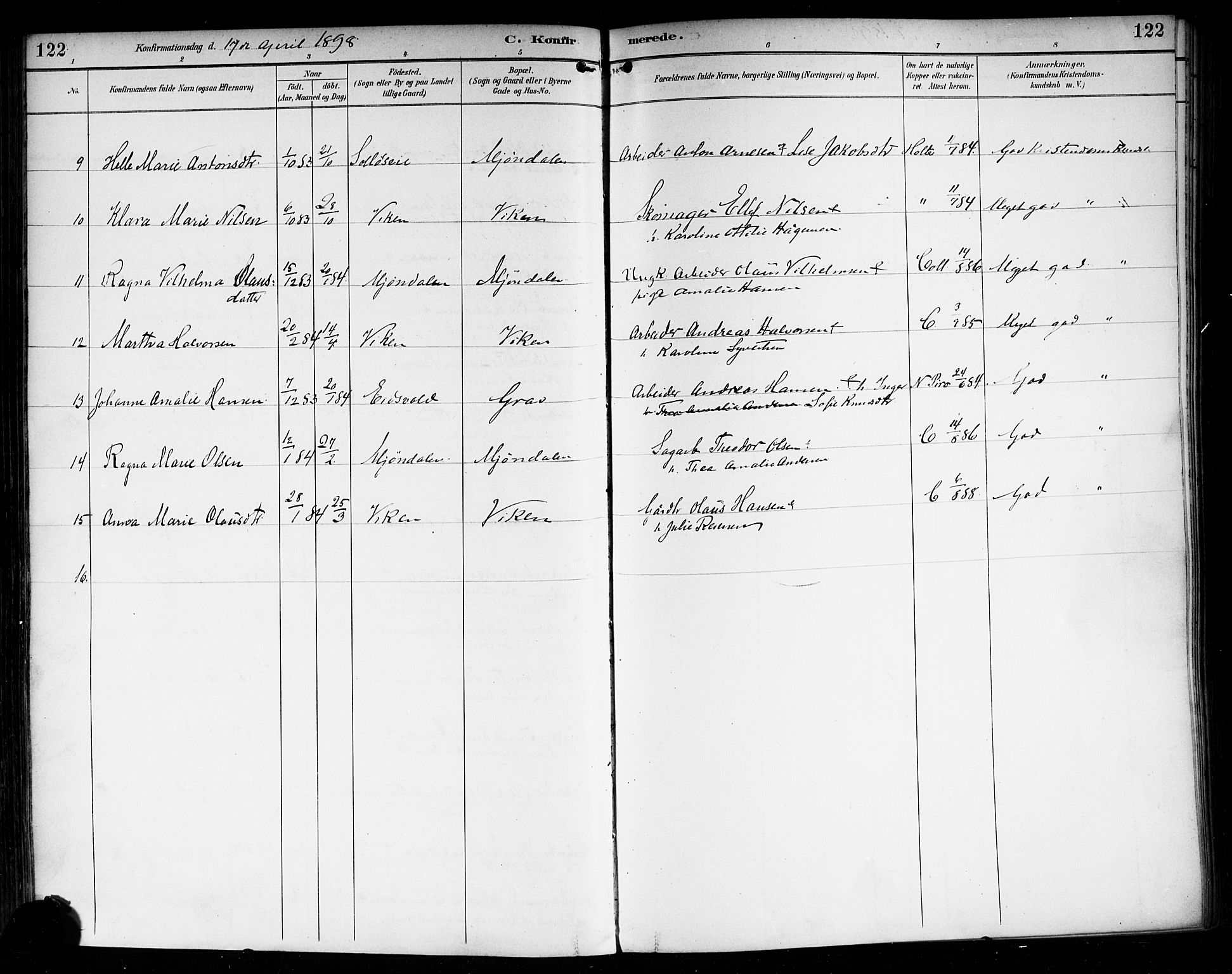 Nedre Eiker kirkebøker, AV/SAKO-A-612/F/Fa/L0004: Parish register (official) no. 4, 1893-1898, p. 122