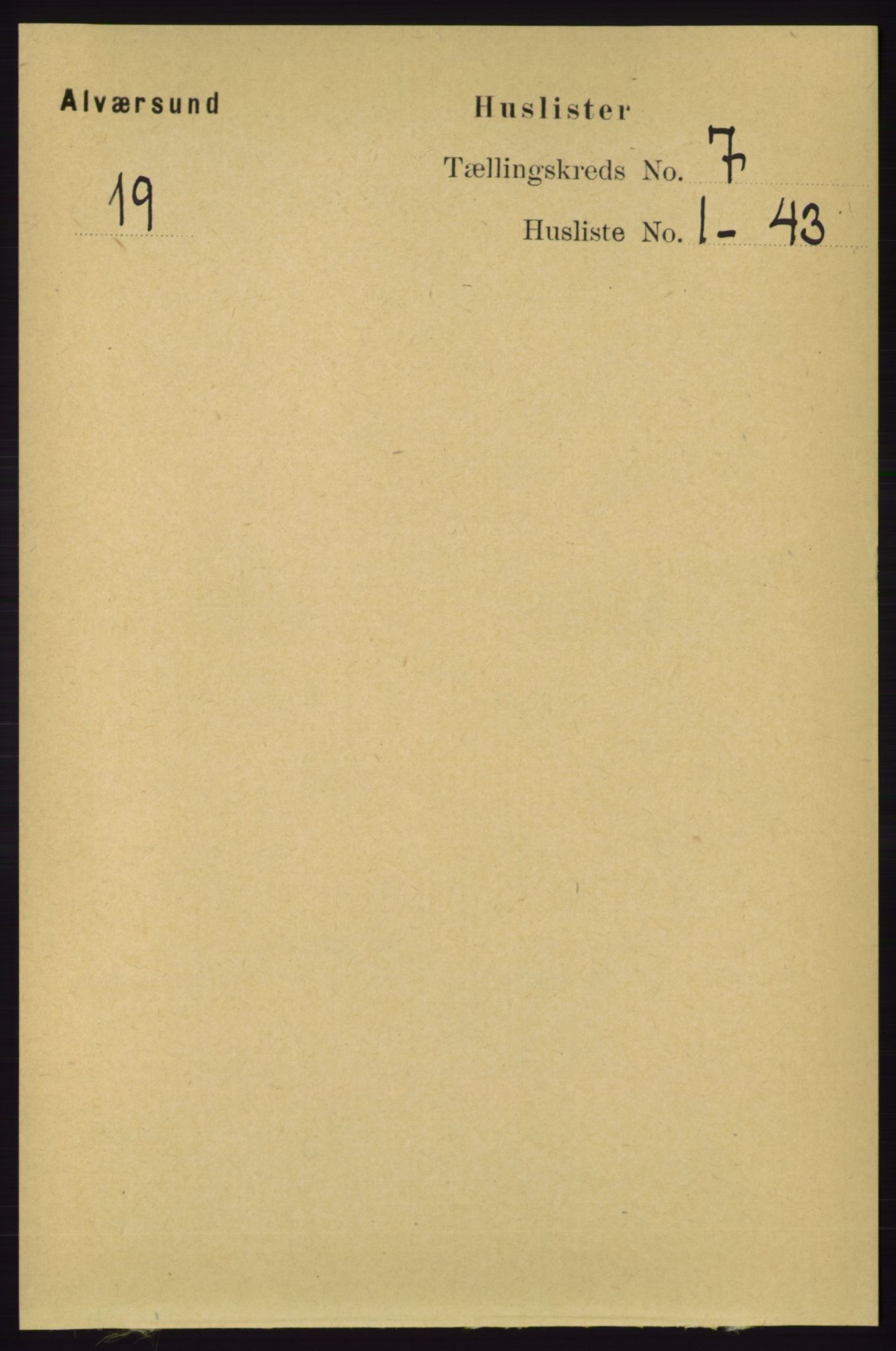 RA, 1891 census for 1257 Alversund, 1891, p. 2363