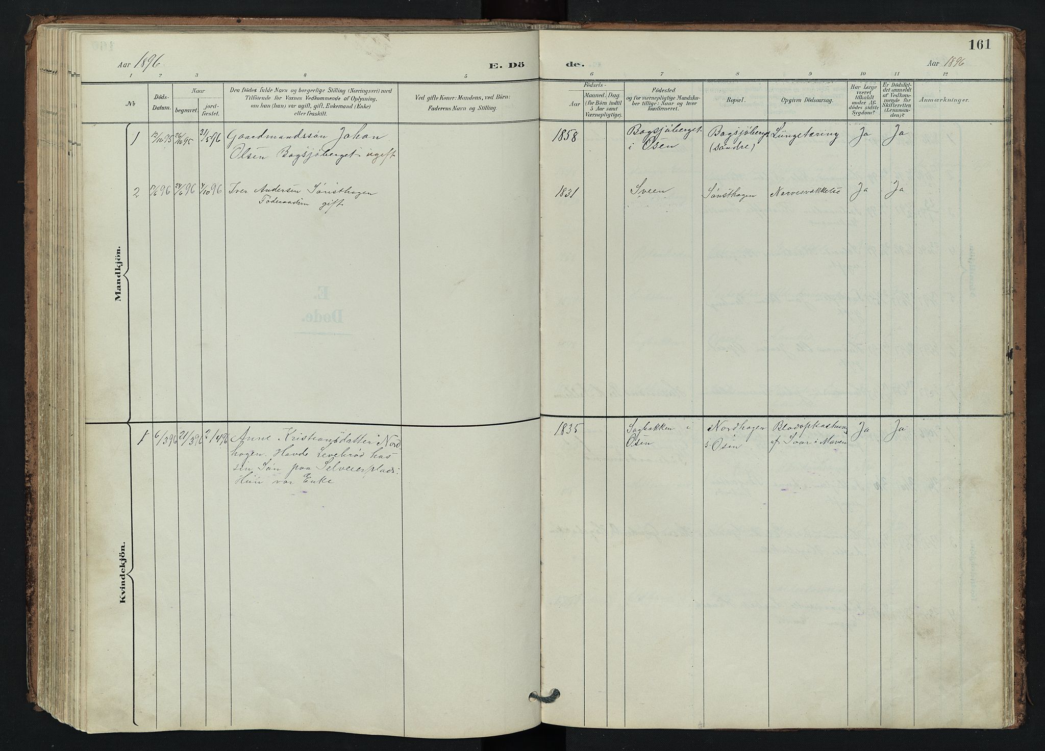 Trysil prestekontor, AV/SAH-PREST-046/H/Ha/Hab/L0007: Parish register (copy) no. 7, 1896-1948, p. 161