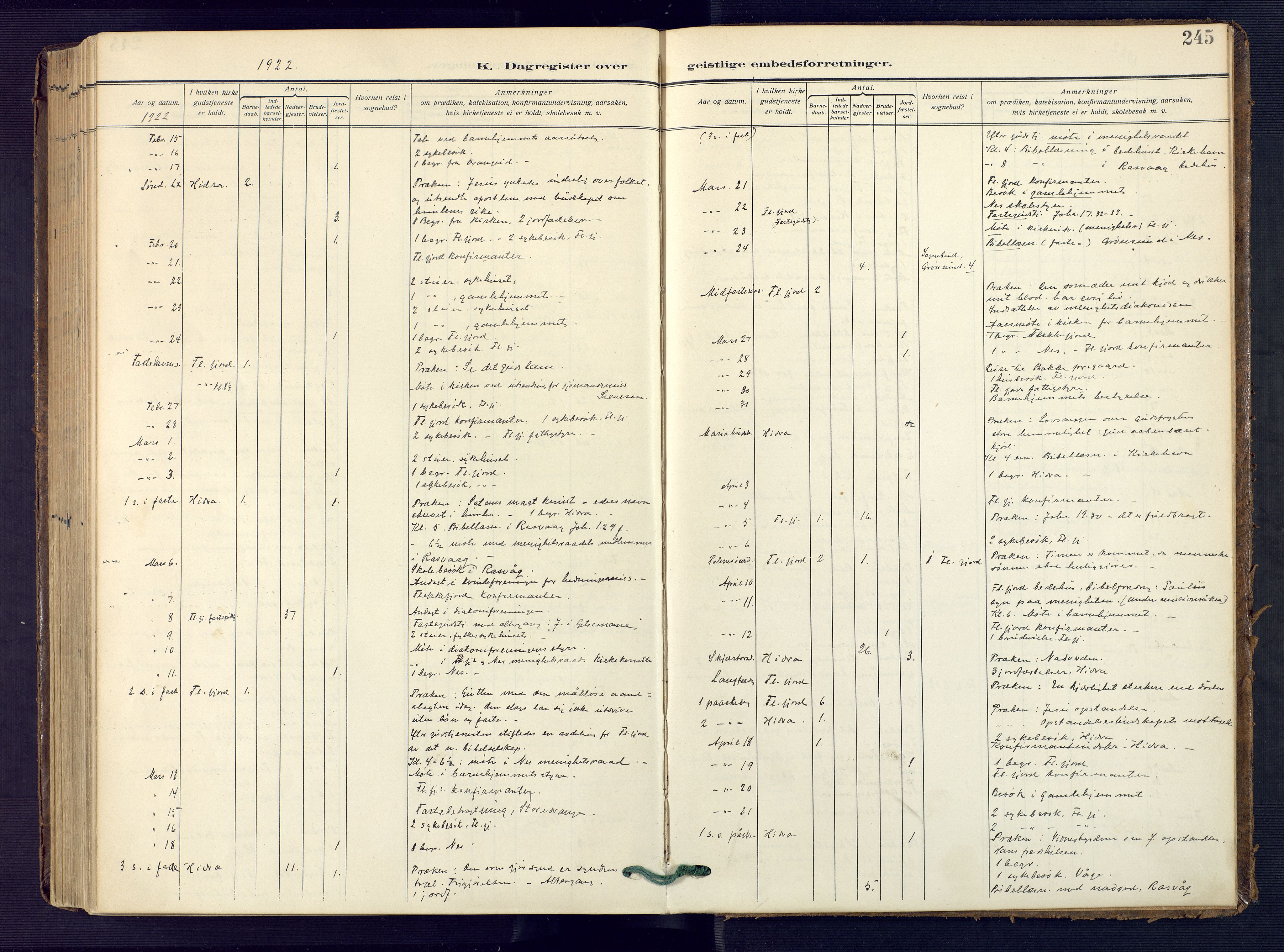 Flekkefjord sokneprestkontor, AV/SAK-1111-0012/F/Fa/Faa/L0003: Parish register (official) no. A 3, 1913-1928, p. 245