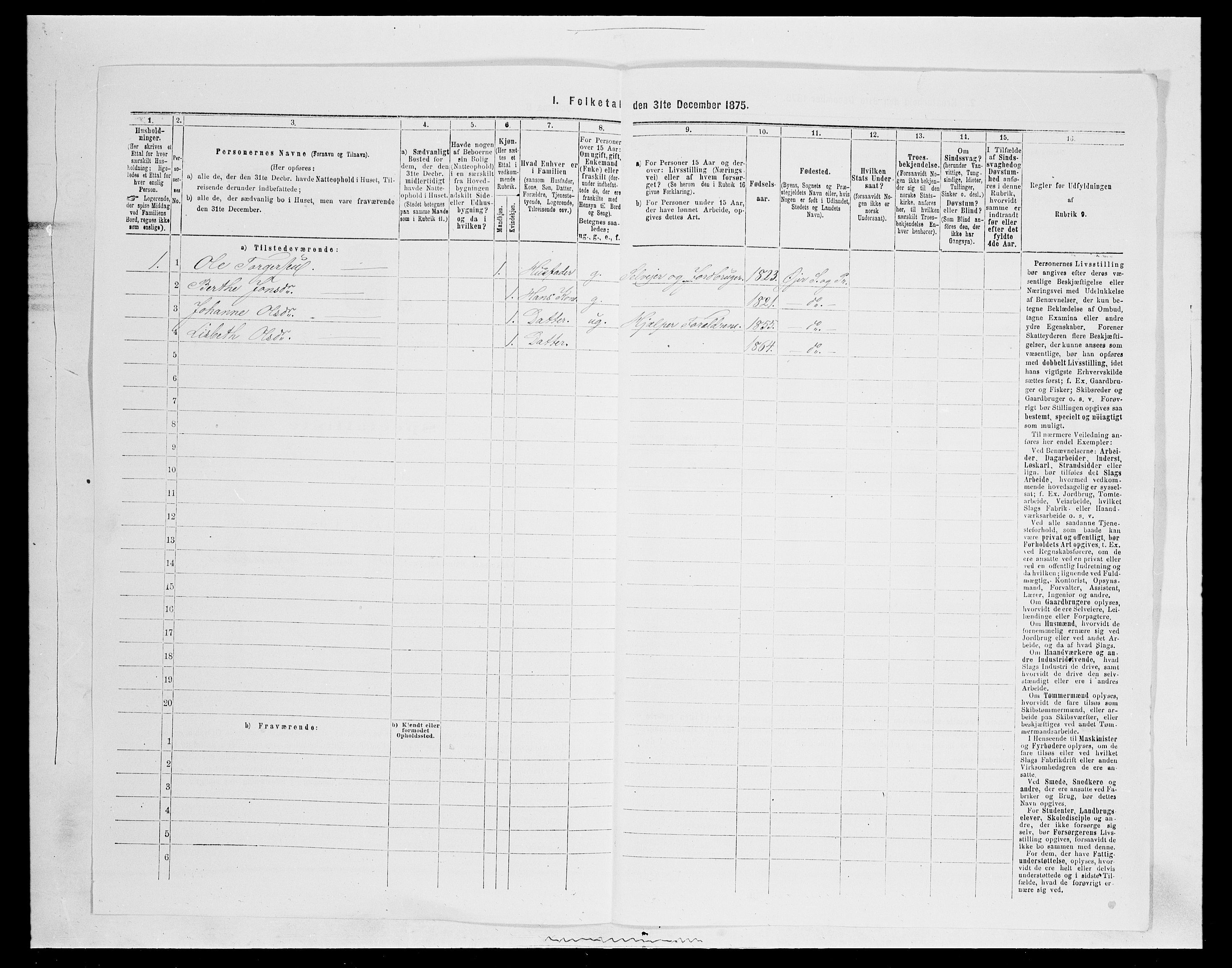 SAH, 1875 census for 0521P Øyer, 1875, p. 724