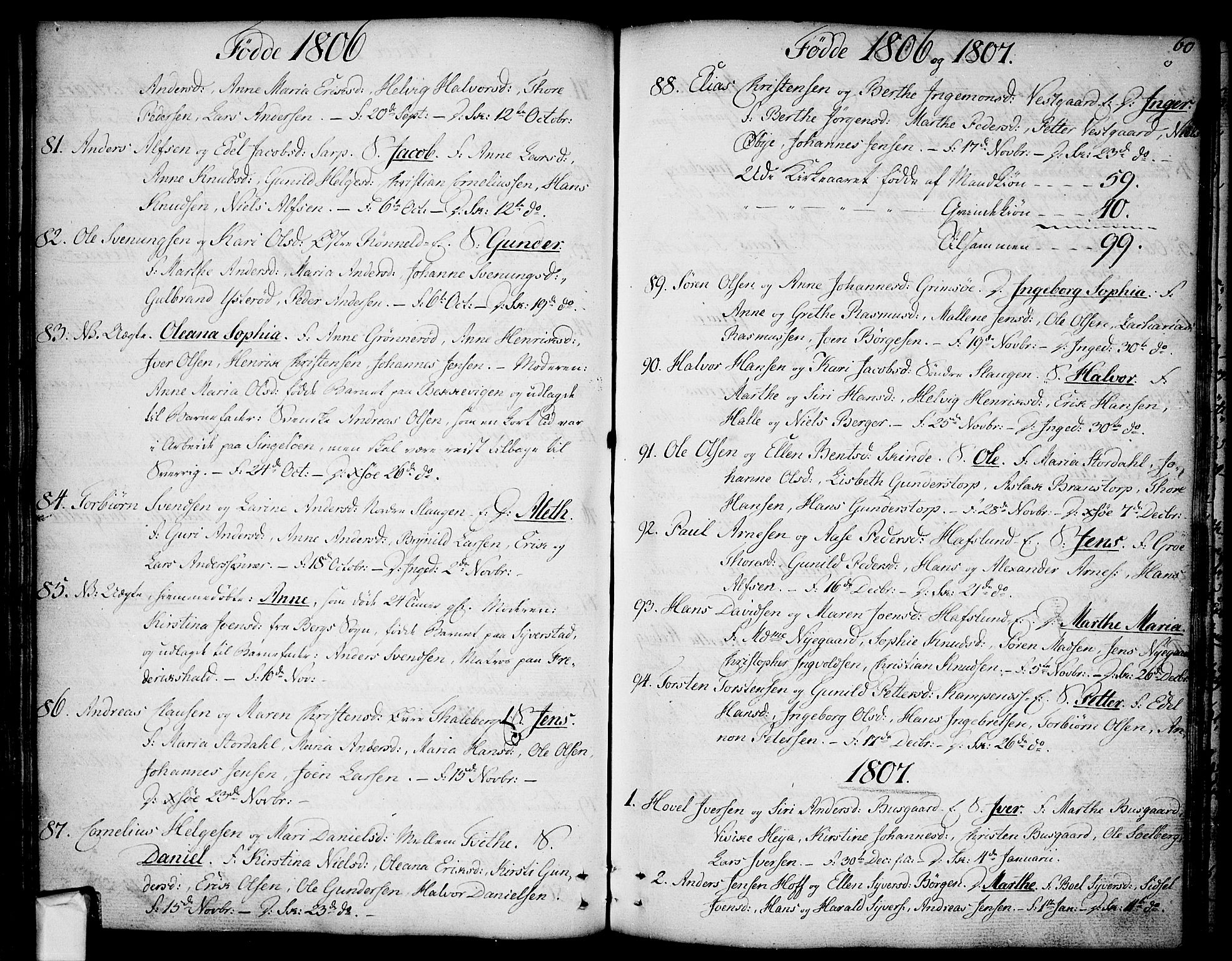 Skjeberg prestekontor Kirkebøker, SAO/A-10923/F/Fa/L0003: Parish register (official) no. I 3, 1792-1814, p. 60