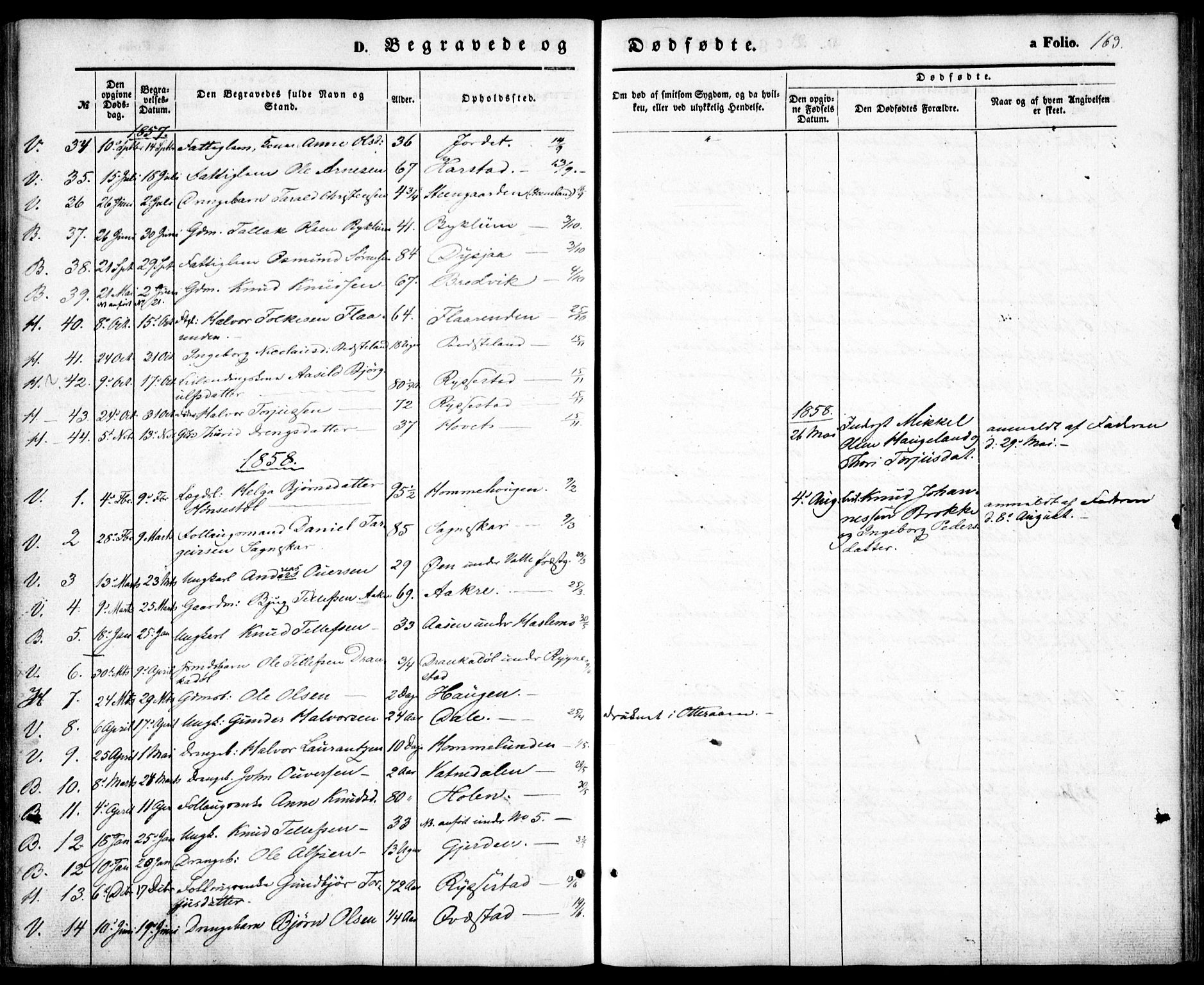 Valle sokneprestkontor, AV/SAK-1111-0044/F/Fa/Fac/L0007: Parish register (official) no. A 7, 1854-1868, p. 163