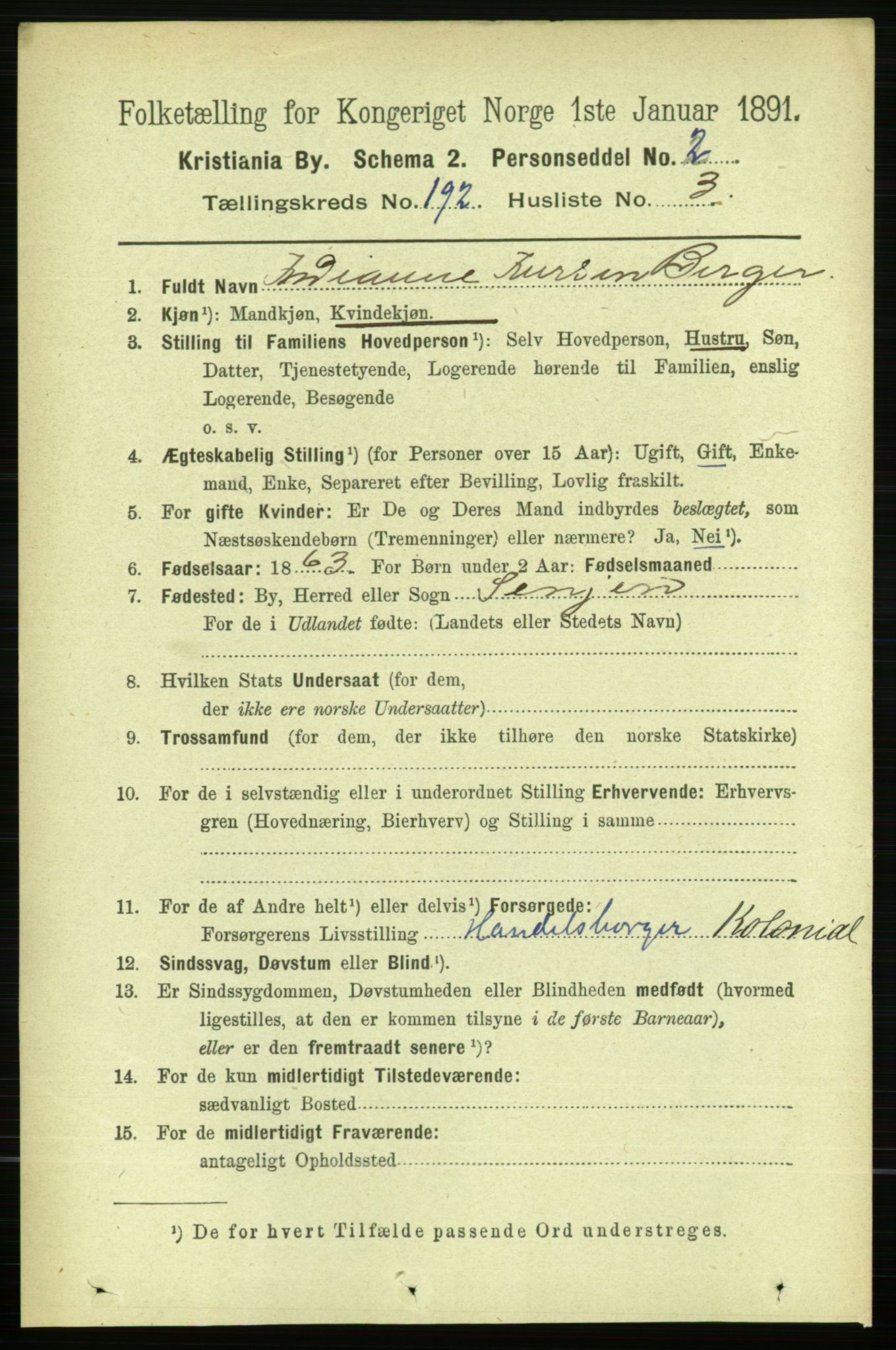 RA, 1891 census for 0301 Kristiania, 1891, p. 115528