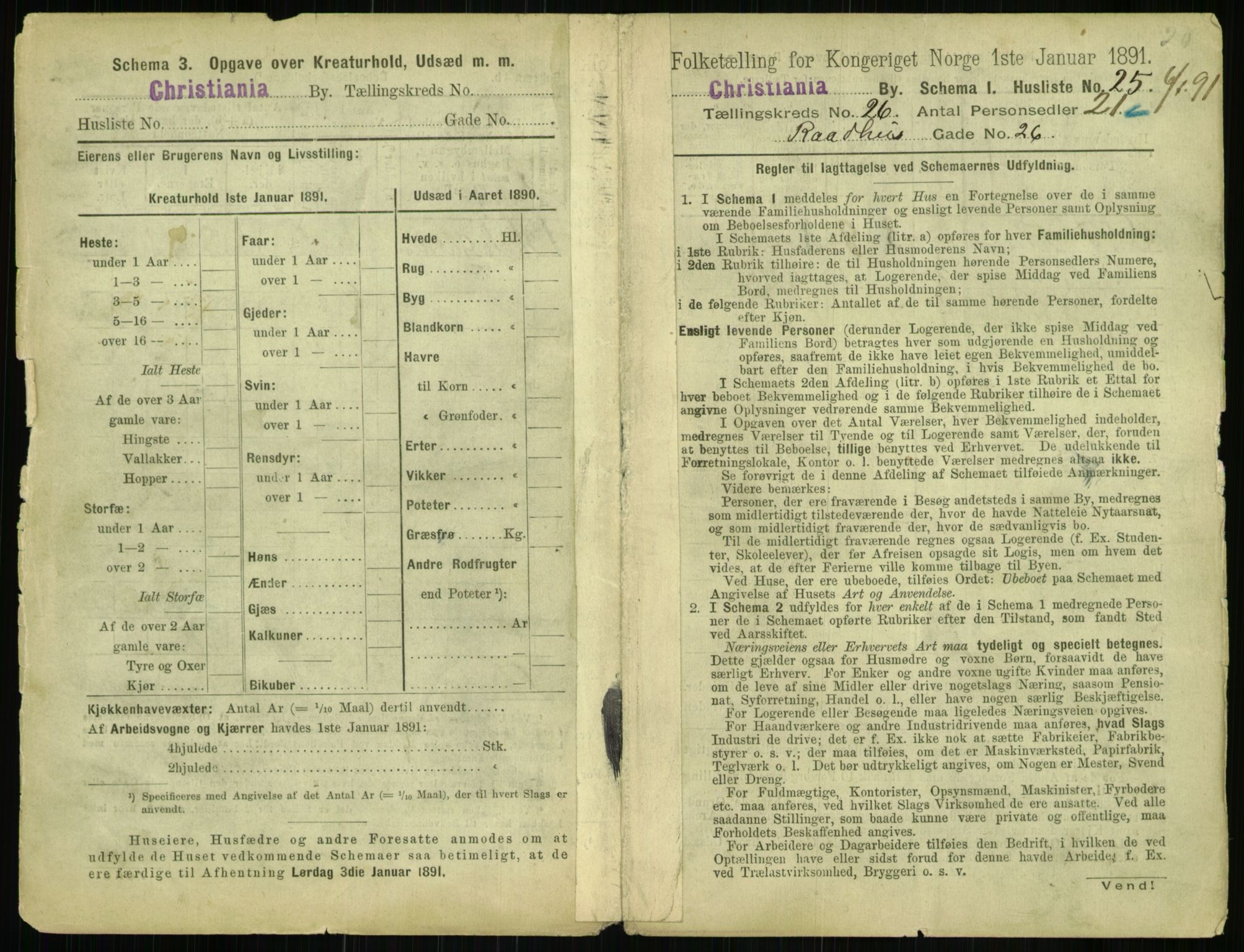 RA, 1891 census for 0301 Kristiania, 1891, p. 13044