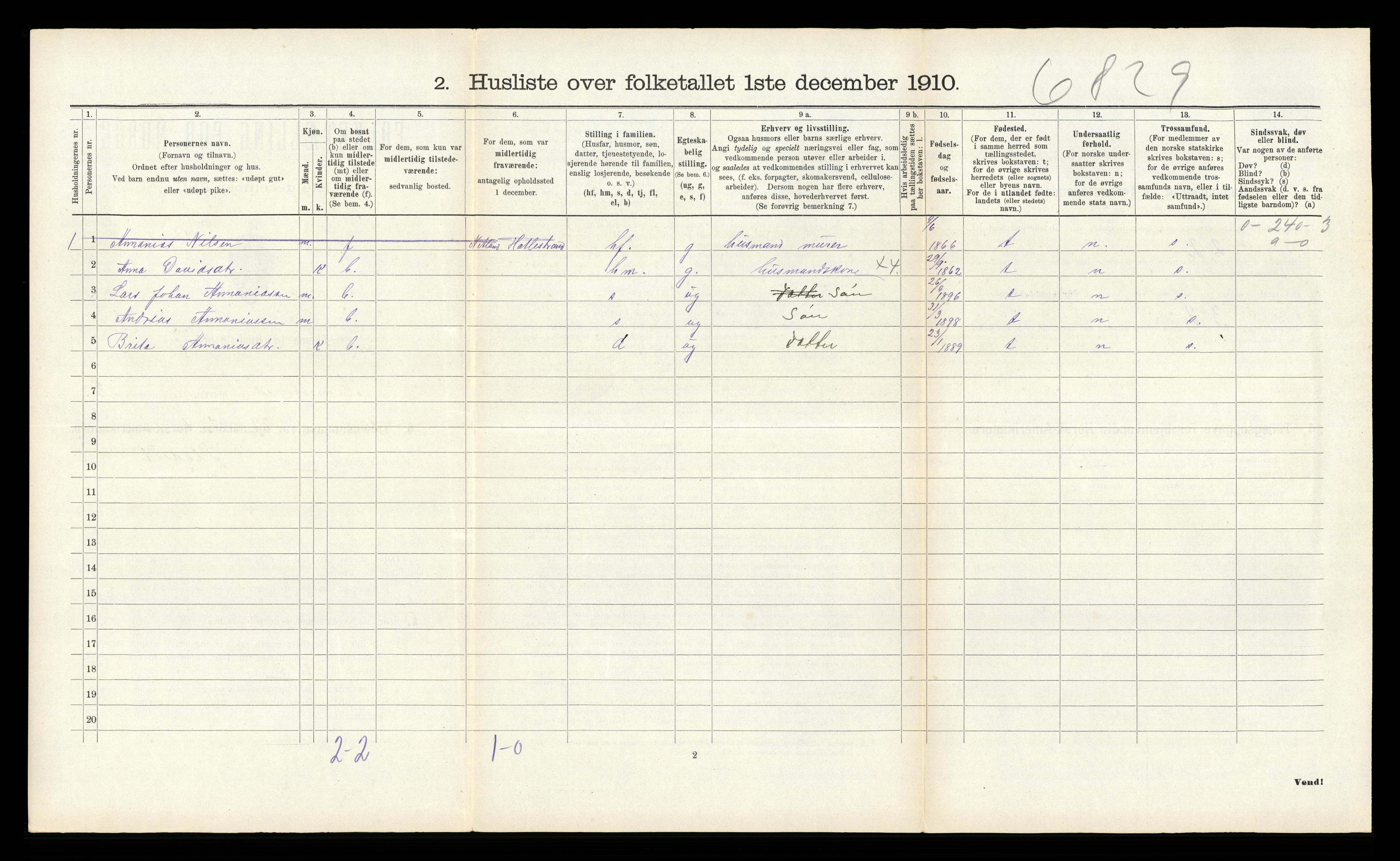 RA, 1910 census for Kvinnherad, 1910, p. 270