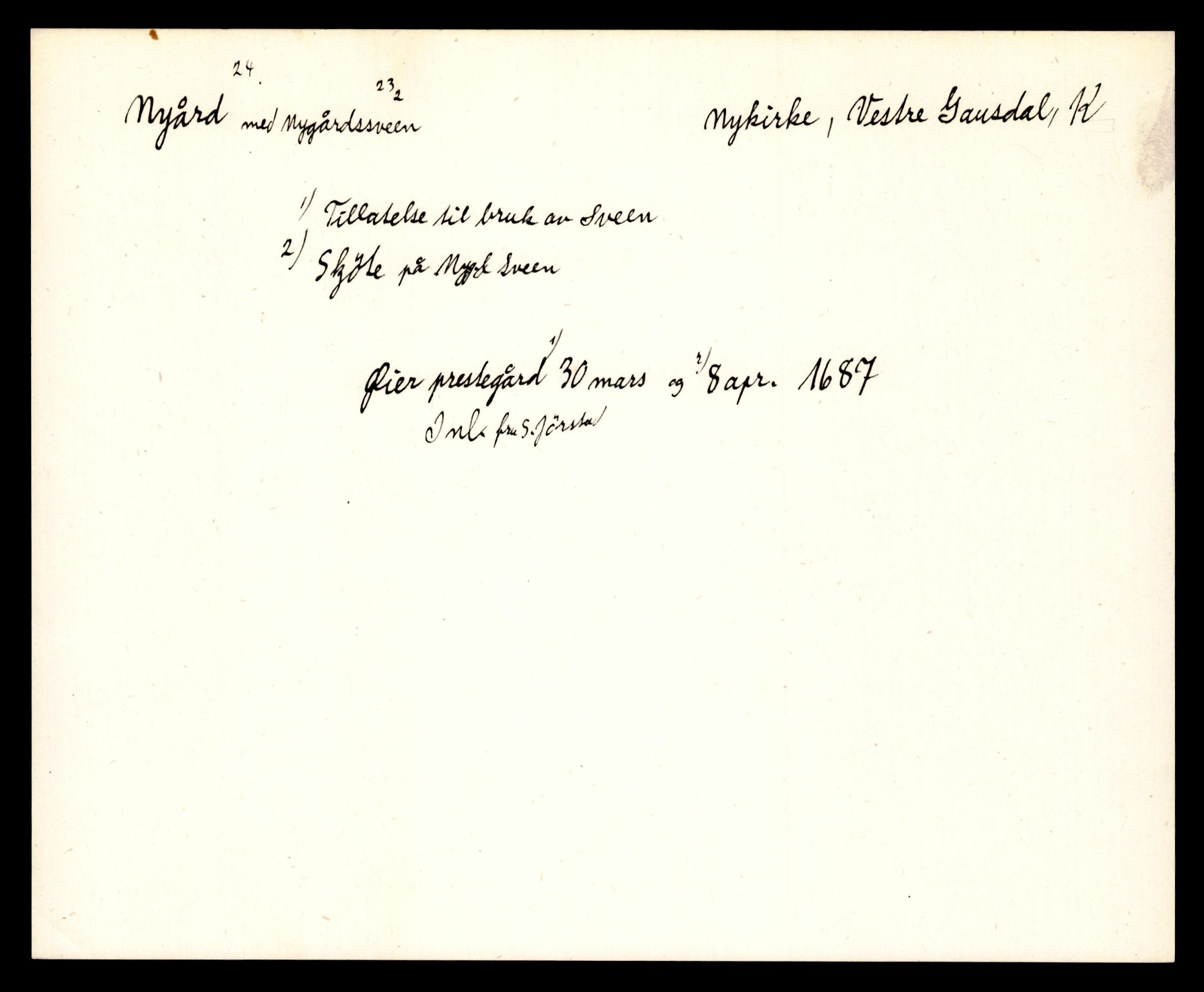 Riksarkivets diplomsamling, AV/RA-EA-5965/F35/F35e/L0010: Registreringssedler Oppland 2, 1400-1700, p. 411