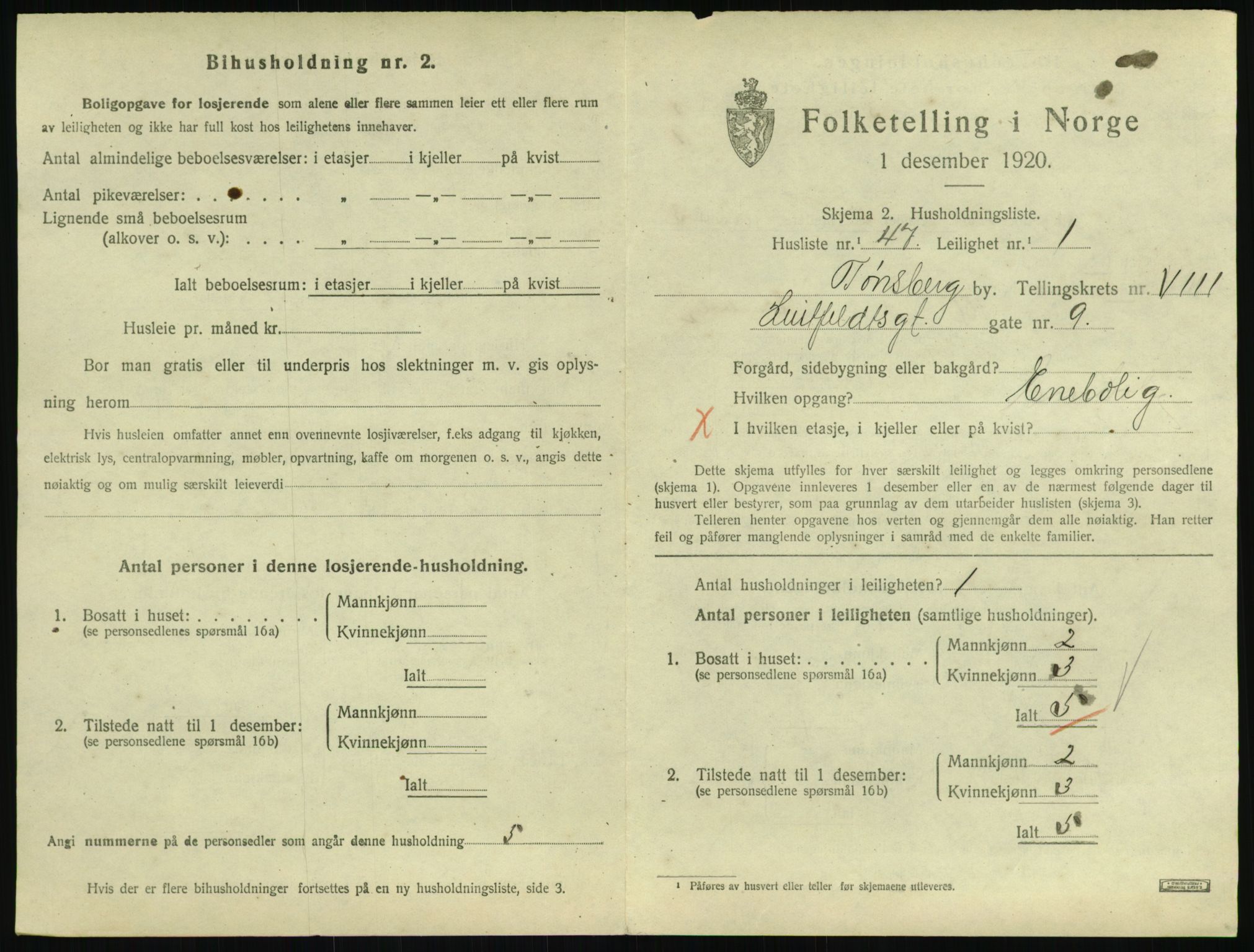 SAKO, 1920 census for Tønsberg, 1920, p. 4507