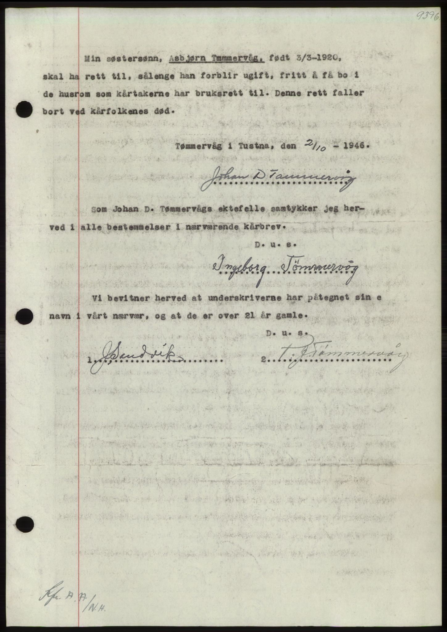 Nordmøre sorenskriveri, AV/SAT-A-4132/1/2/2Ca: Mortgage book no. B94, 1946-1946, Diary no: : 1955/1946