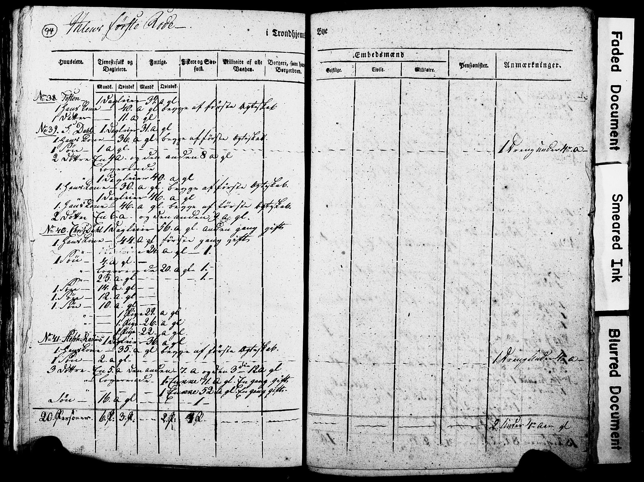 RA, Census 1815 for Trondheim, 1815, p. 294