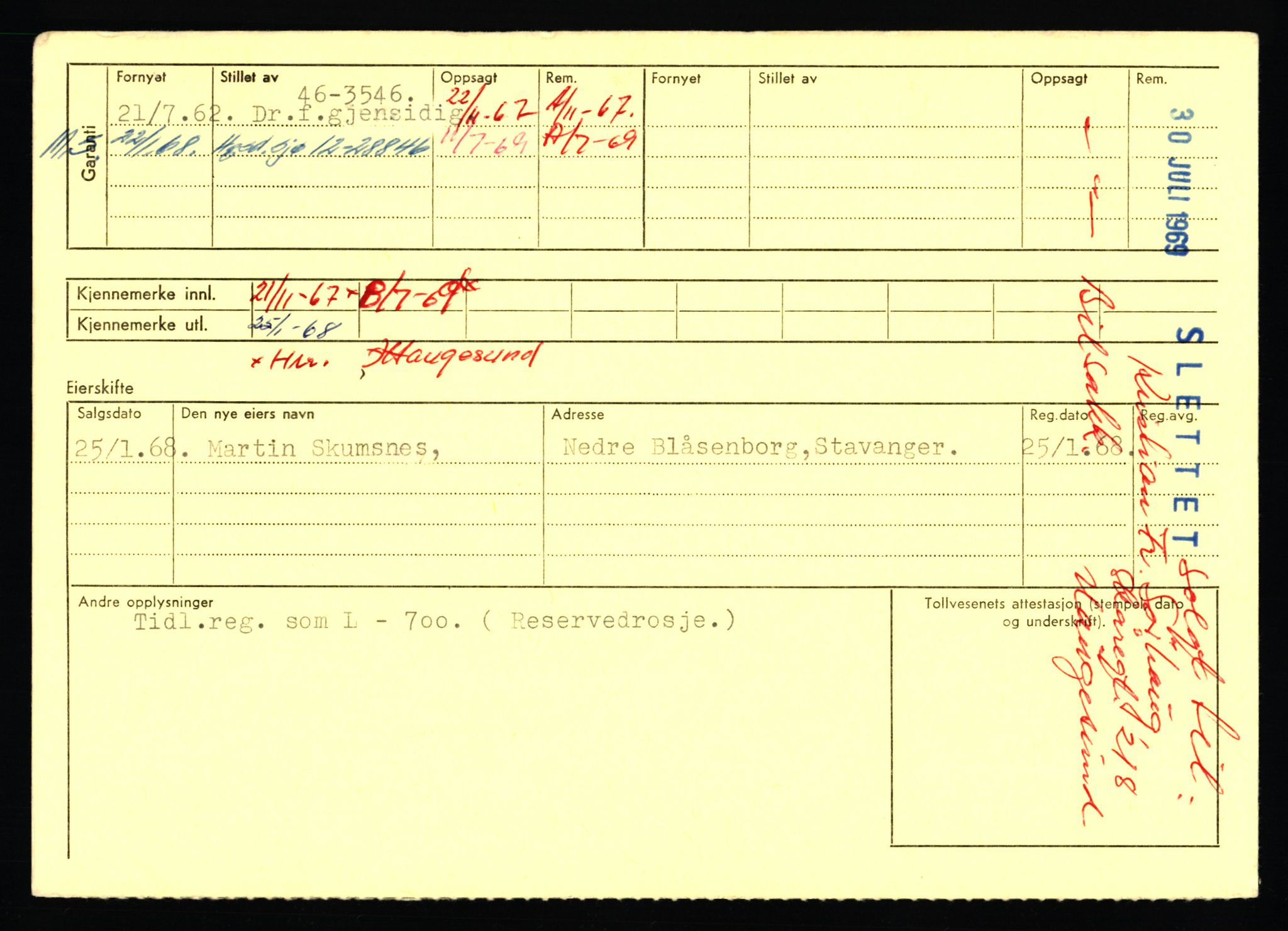 Stavanger trafikkstasjon, AV/SAST-A-101942/0/F/L0071: L-80500 - L-82199, 1930-1971, p. 2036