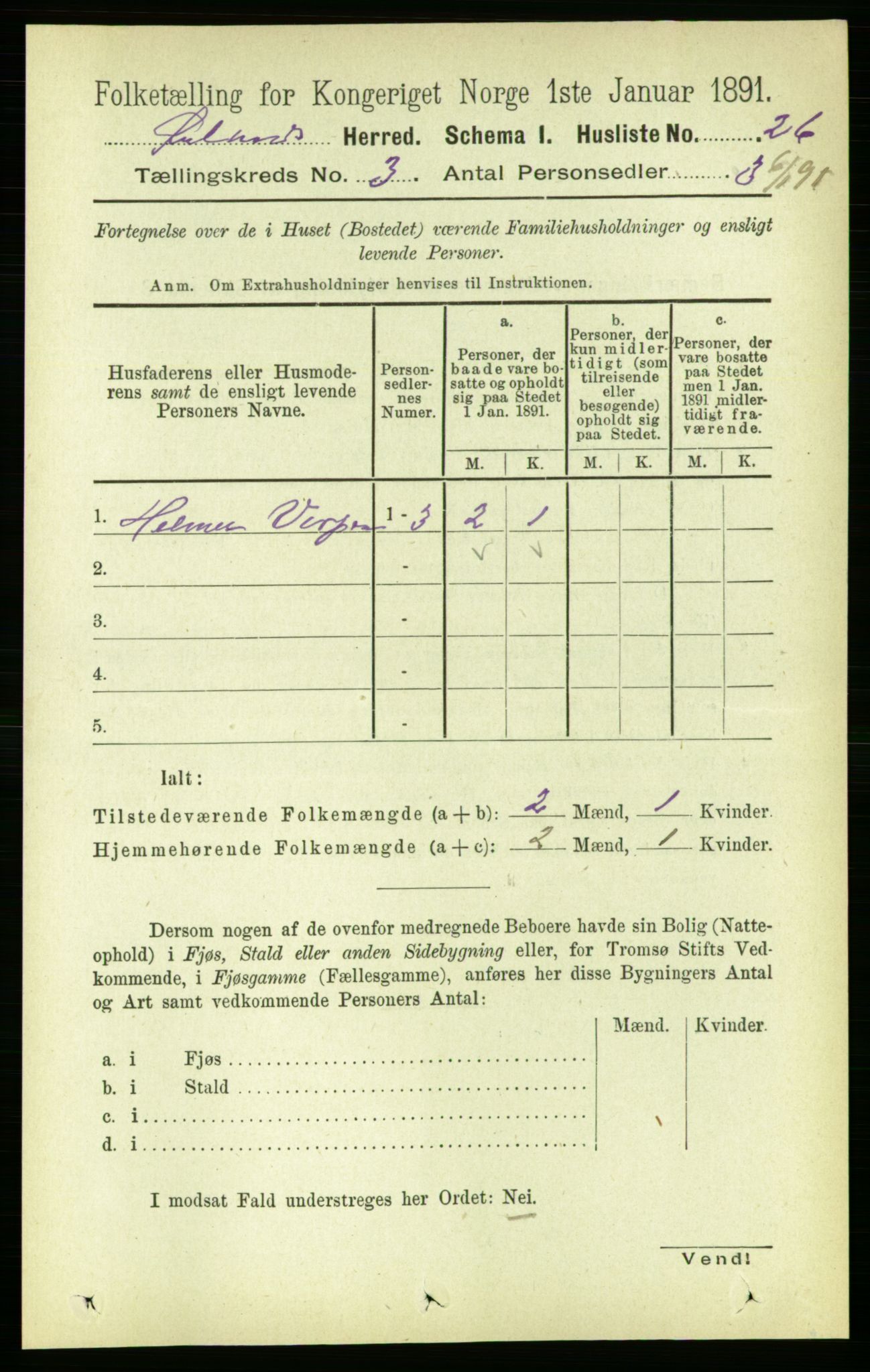 RA, 1891 census for 1621 Ørland, 1891, p. 950