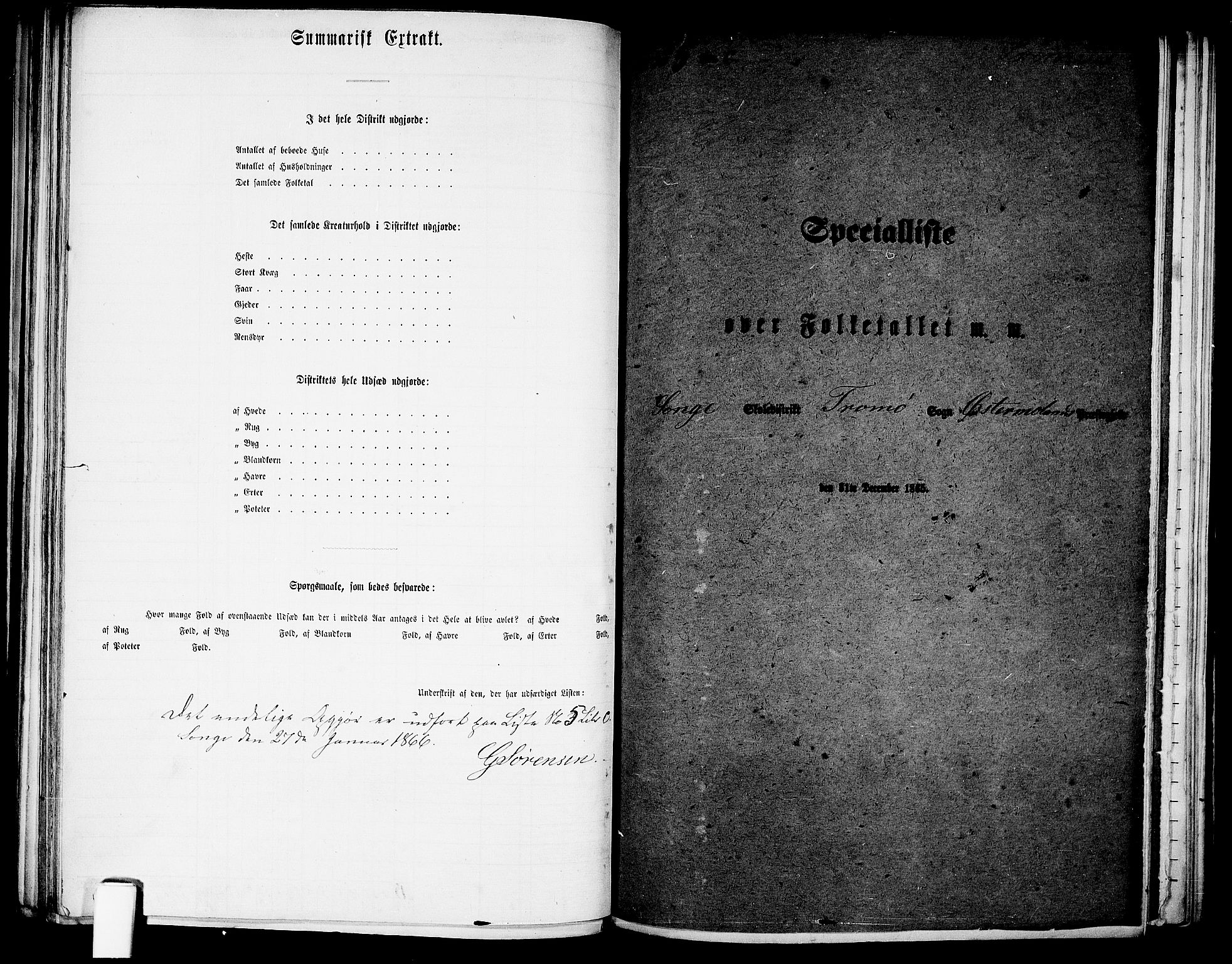 RA, 1865 census for Austre Moland, 1865, p. 176