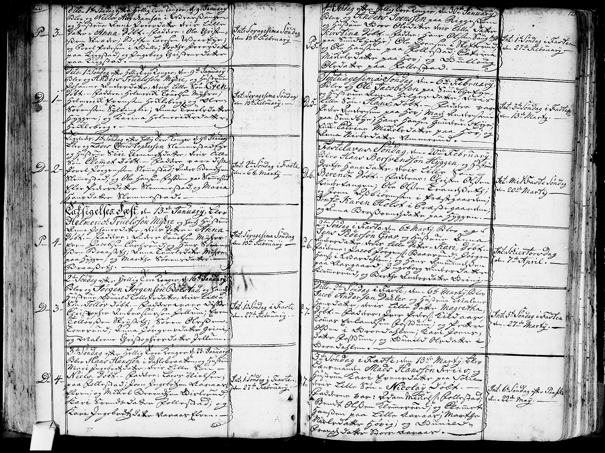 Røyken kirkebøker, SAKO/A-241/G/Ga/L0001: Parish register (copy) no. 1, 1740-1768, p. 120-121