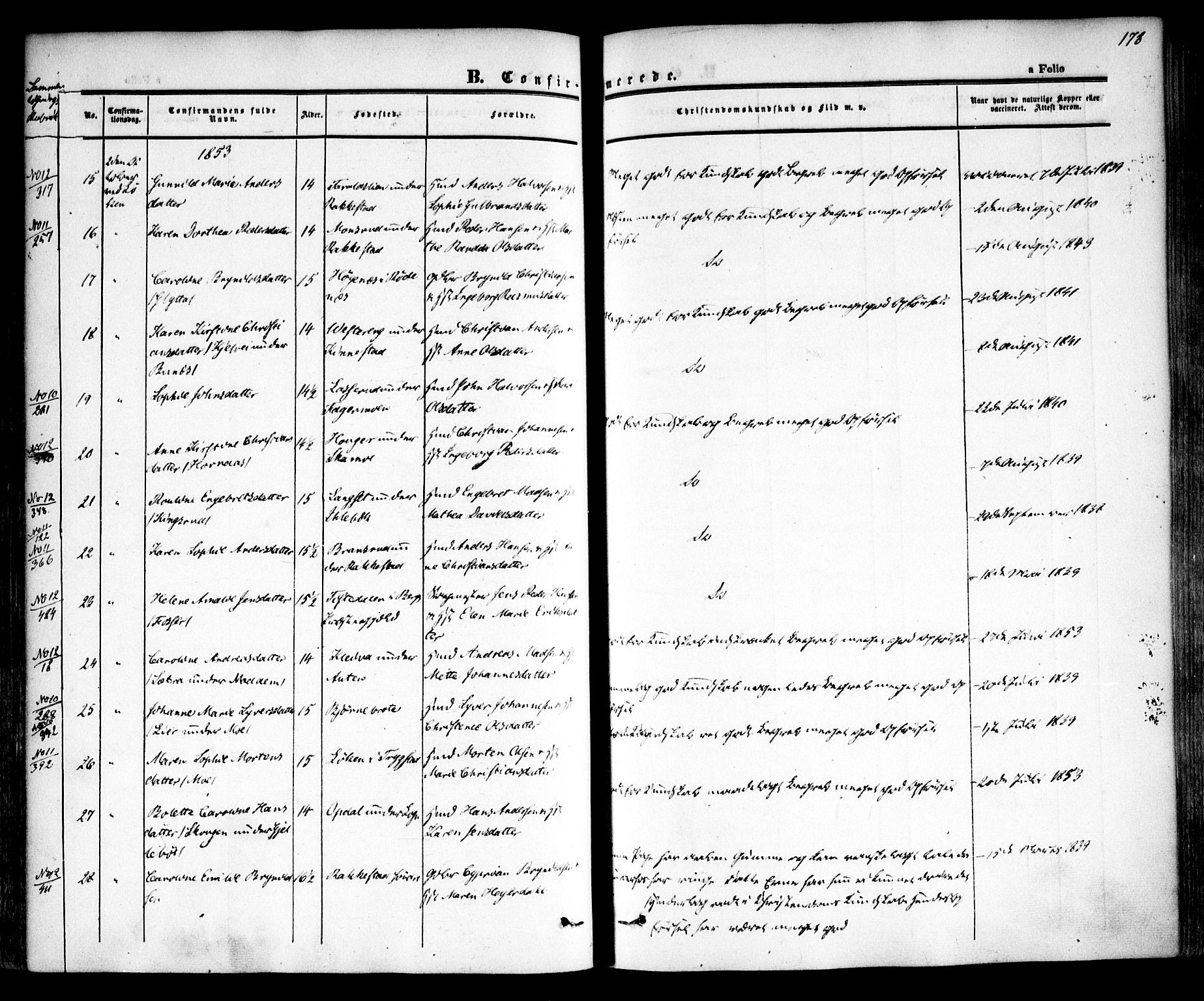 Høland prestekontor Kirkebøker, AV/SAO-A-10346a/F/Fa/L0009: Parish register (official) no. I 9, 1846-1853, p. 178