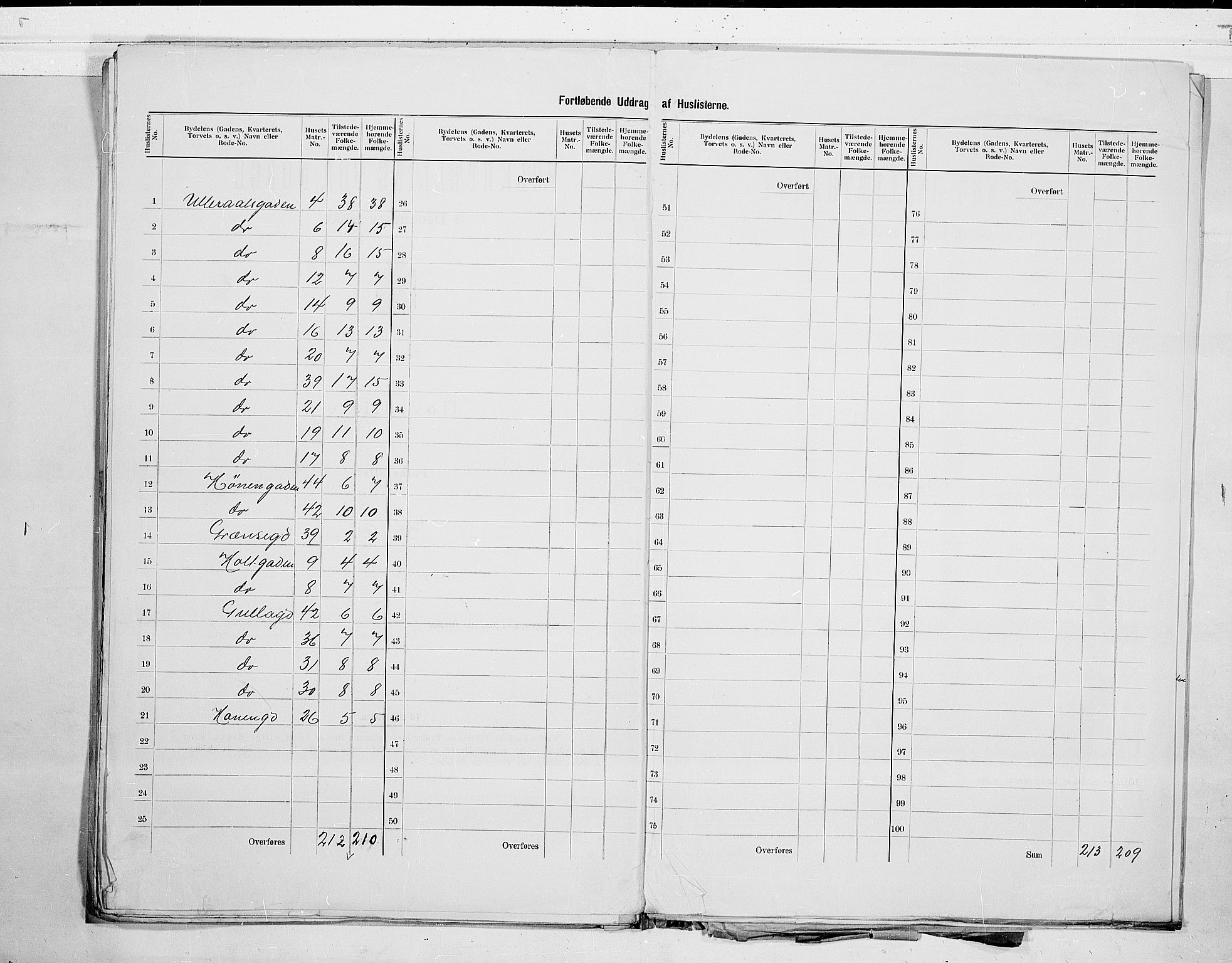RA, 1900 census for Hønefoss, 1900, p. 21