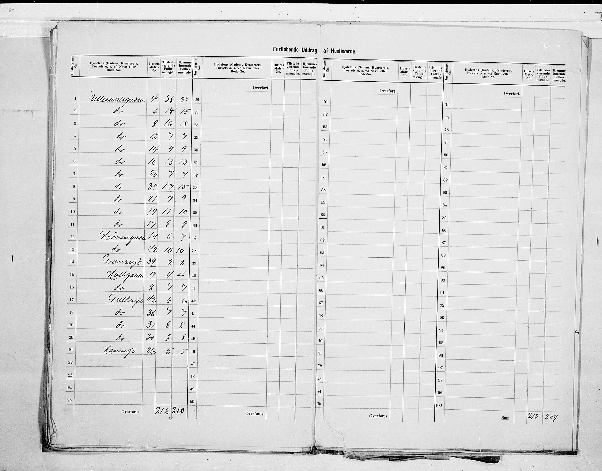 RA, 1900 census for Hønefoss, 1900, p. 21