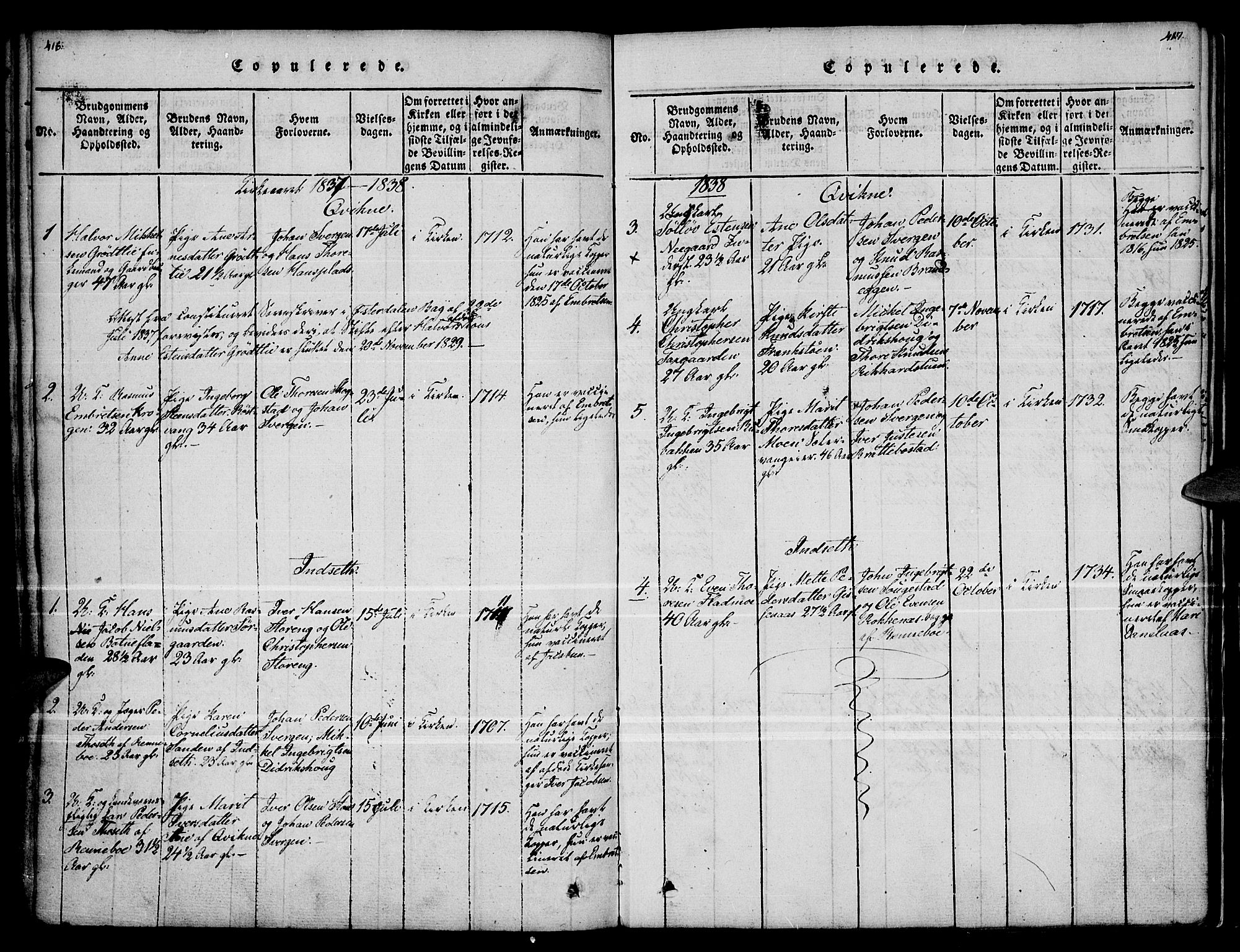 Kvikne prestekontor, AV/SAH-PREST-064/H/Ha/Haa/L0004: Parish register (official) no. 4, 1815-1840, p. 416-417