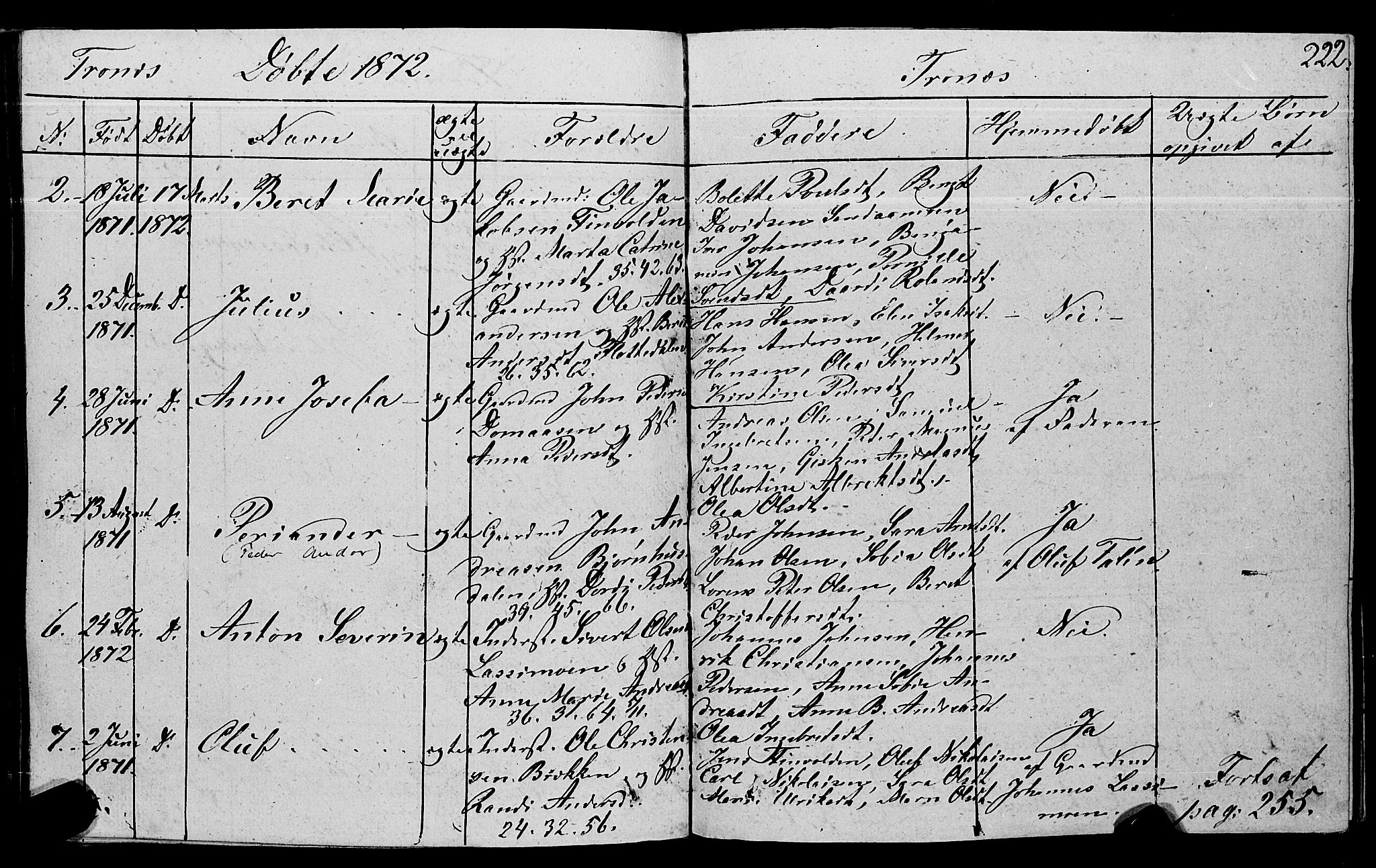 Ministerialprotokoller, klokkerbøker og fødselsregistre - Nord-Trøndelag, SAT/A-1458/762/L0538: Parish register (official) no. 762A02 /2, 1833-1879, p. 222