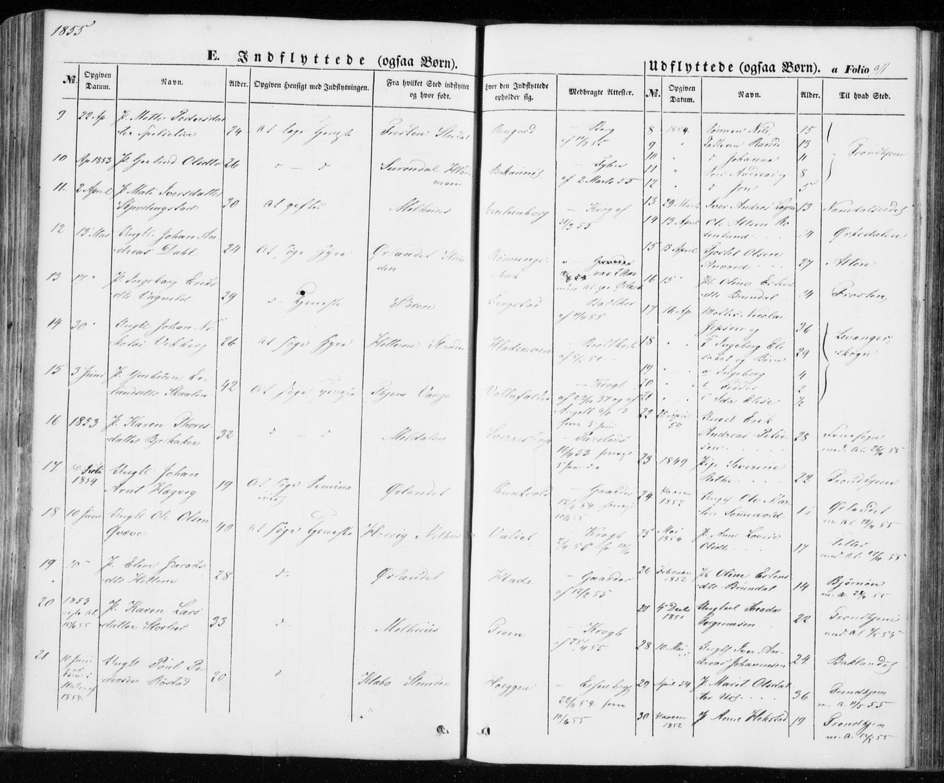 Ministerialprotokoller, klokkerbøker og fødselsregistre - Sør-Trøndelag, SAT/A-1456/606/L0291: Parish register (official) no. 606A06, 1848-1856, p. 311
