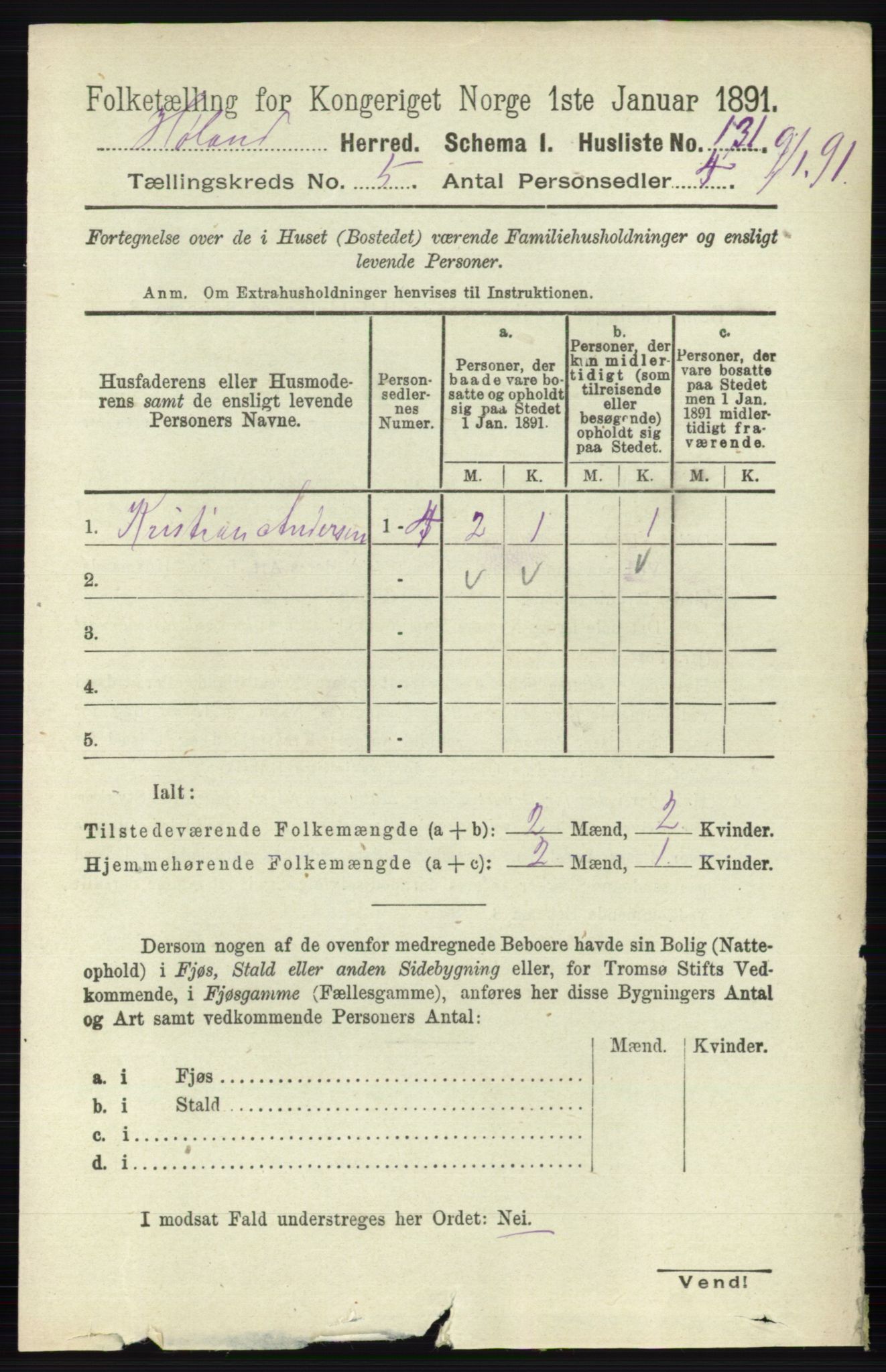 RA, 1891 census for 0221 Høland, 1891, p. 3512