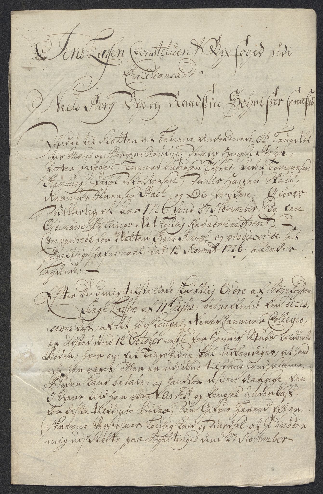 Rentekammeret inntil 1814, Reviderte regnskaper, Byregnskaper, RA/EA-4066/R/Rm/L0286: [M19] Sikt og sakefall, 1719-1727, p. 303