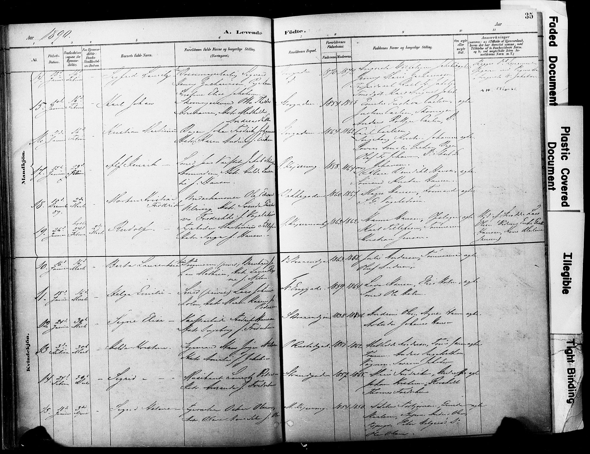 Horten kirkebøker, AV/SAKO-A-348/F/Fa/L0004: Parish register (official) no. 4, 1888-1895, p. 35