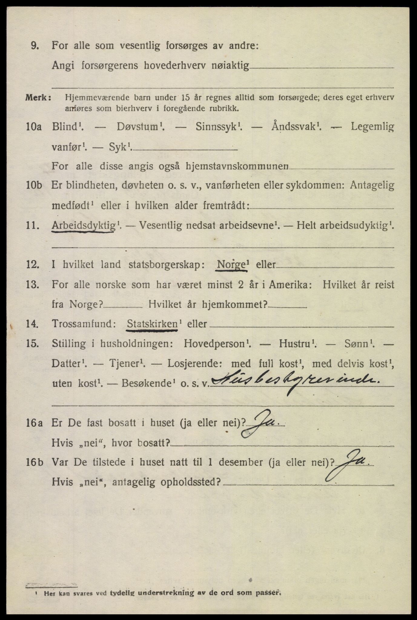 SAK, 1920 census for Holt, 1920, p. 2811