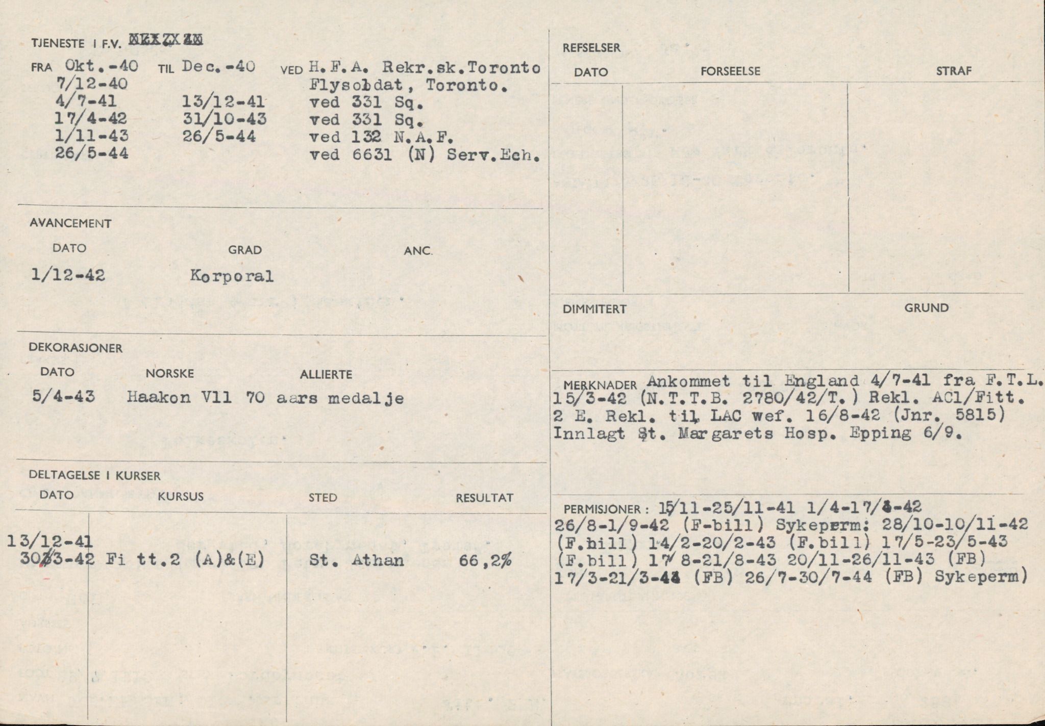 Forsvaret, Forsvarets overkommando/Luftforsvarsstaben, RA/RAFA-4079/P/Pa/L0029: Personellpapirer, 1912, p. 149