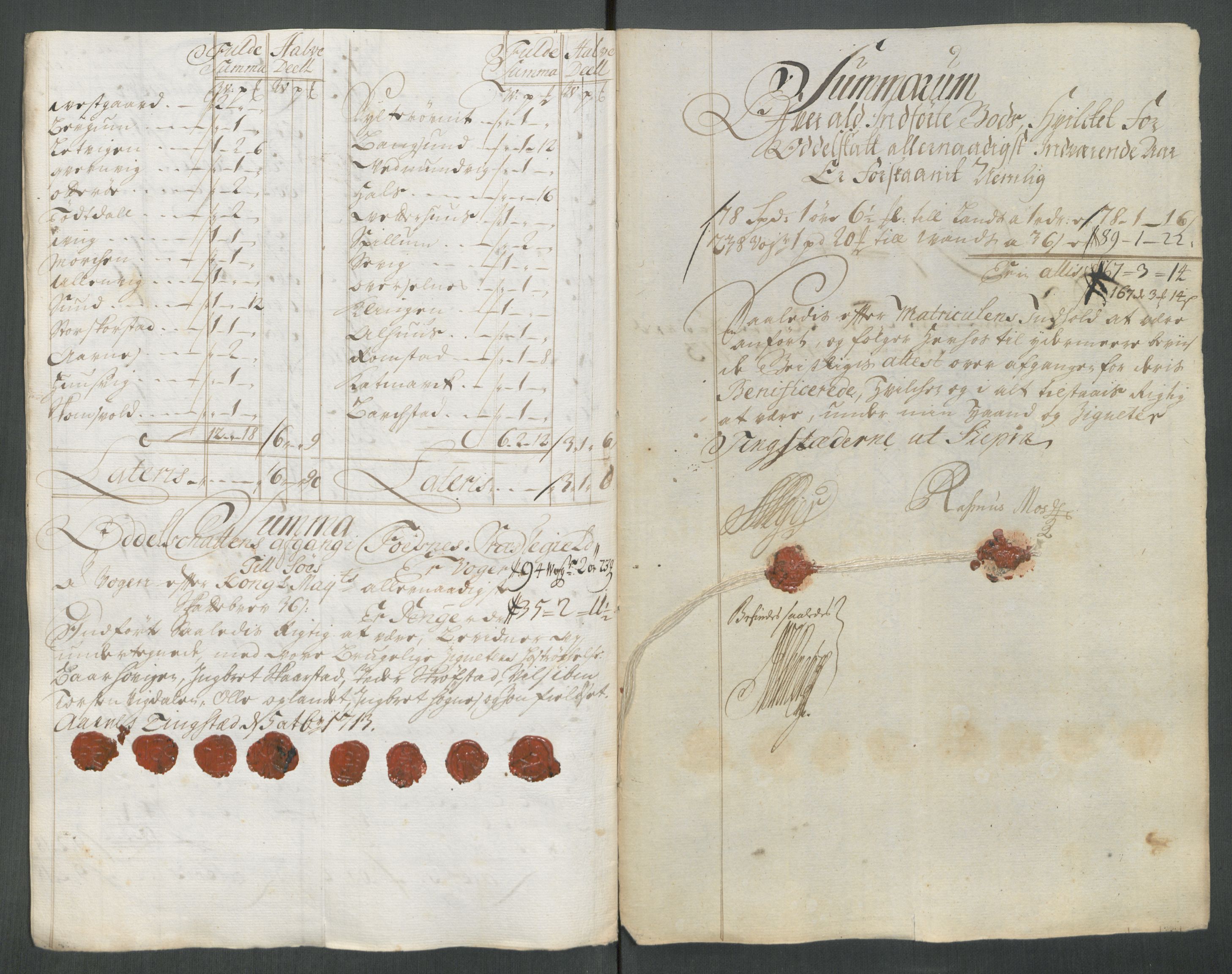 Rentekammeret inntil 1814, Reviderte regnskaper, Fogderegnskap, RA/EA-4092/R64/L4434: Fogderegnskap Namdal, 1713, p. 235