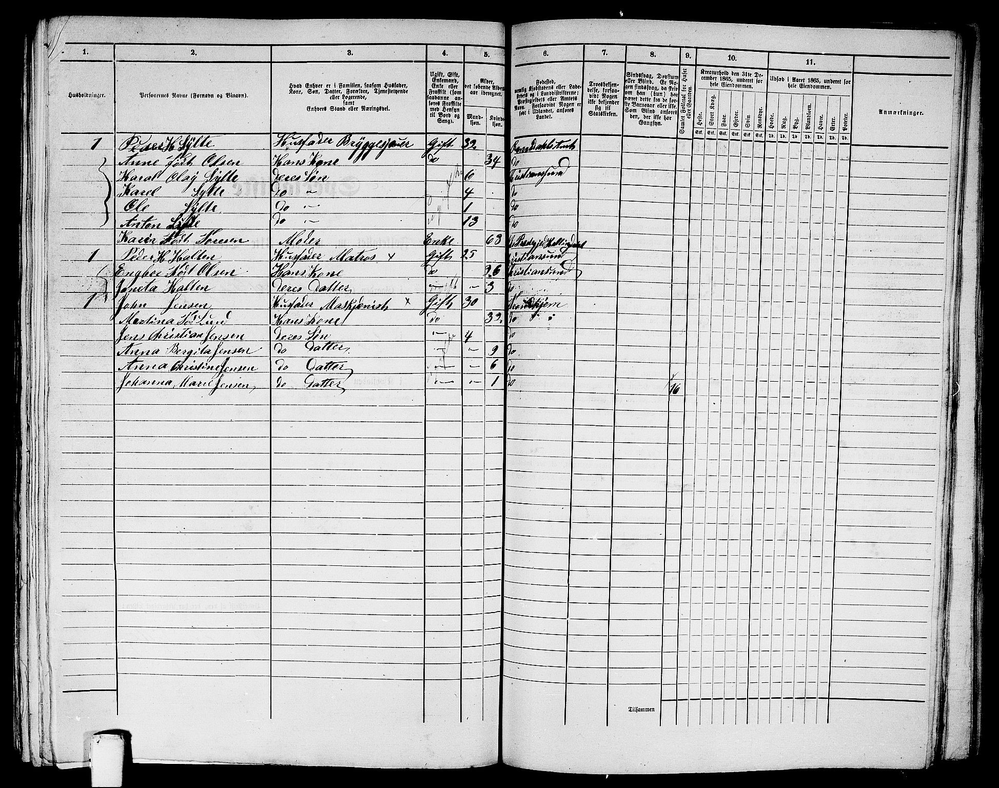 RA, 1865 census for Kristiansund/Kristiansund, 1865, p. 987