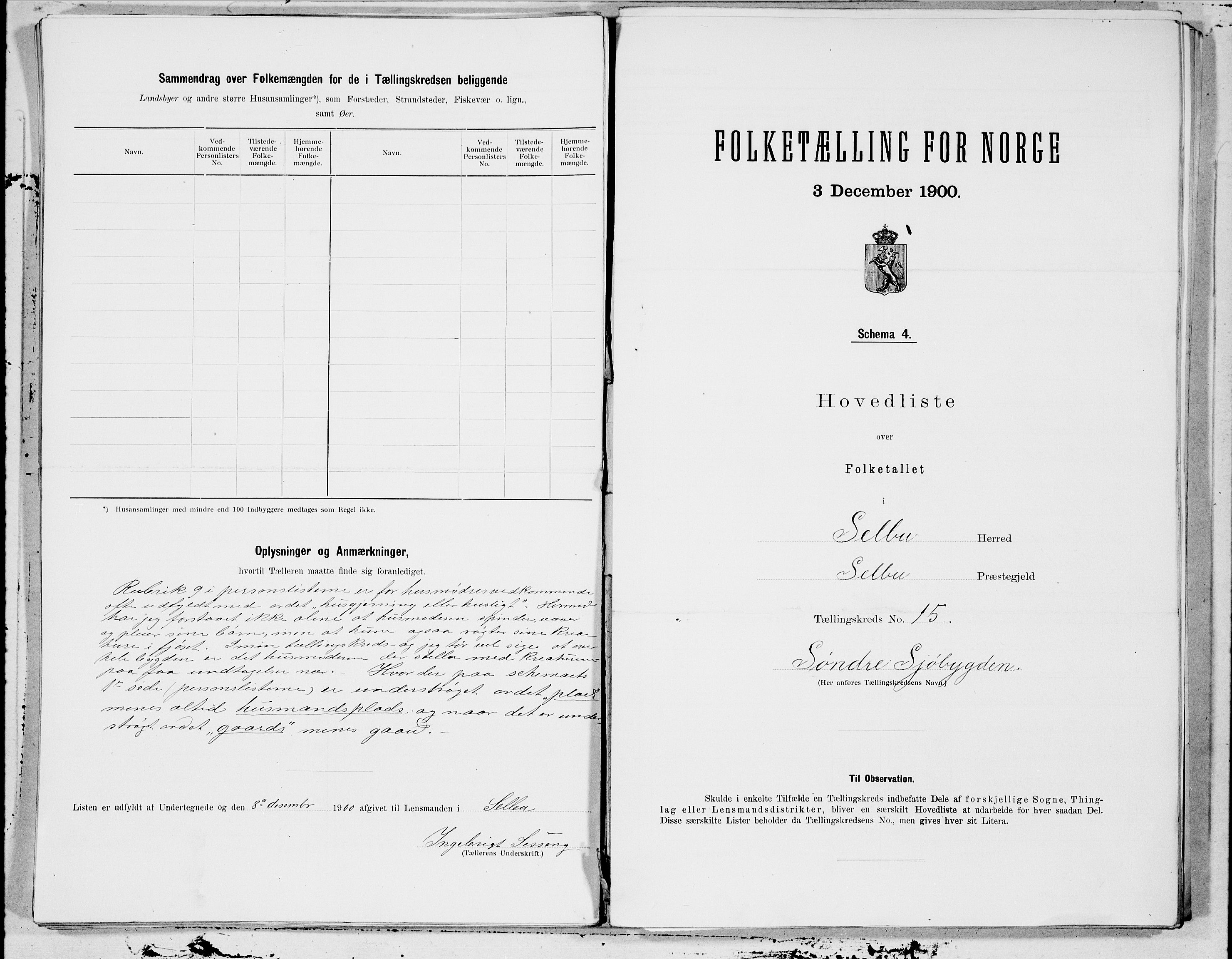 SAT, 1900 census for Selbu, 1900, p. 30